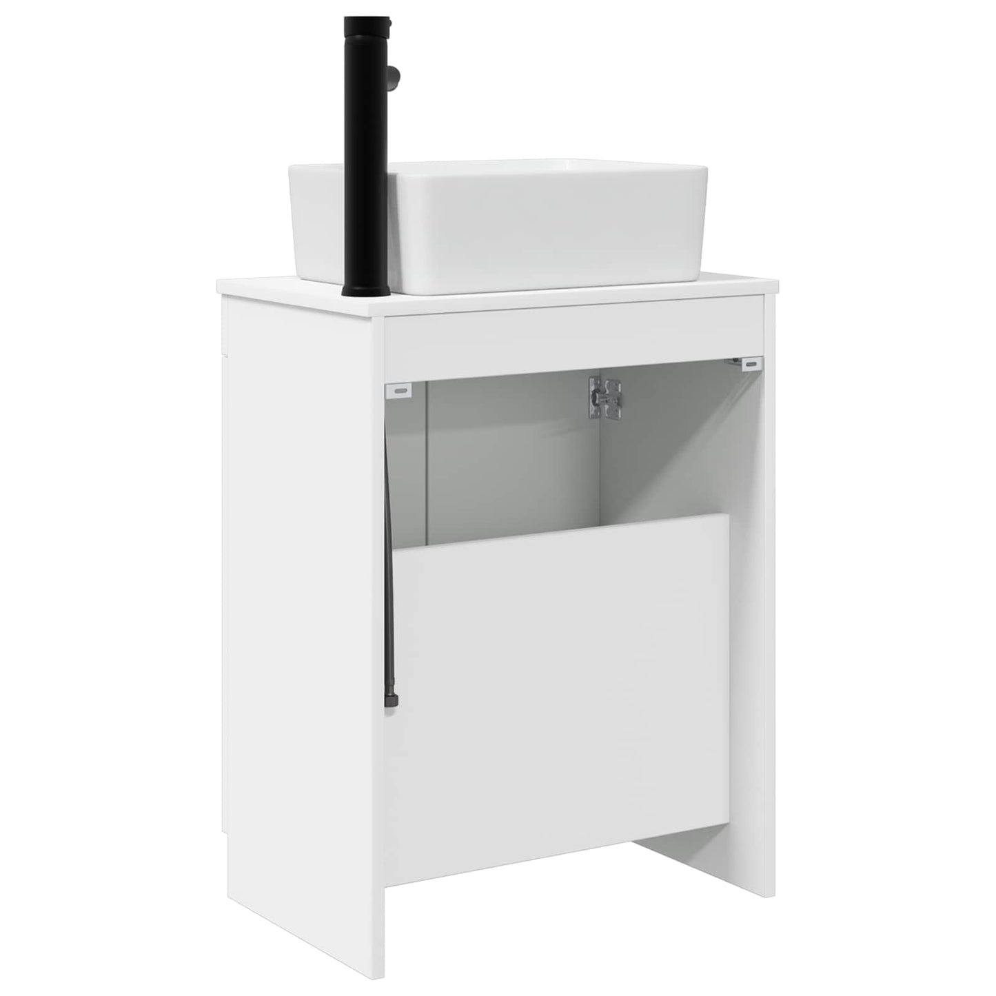 vidaXL Καθρέφτης μπάνιου με νιπτήρα Λευκό 54 x 35 x 83 εκ