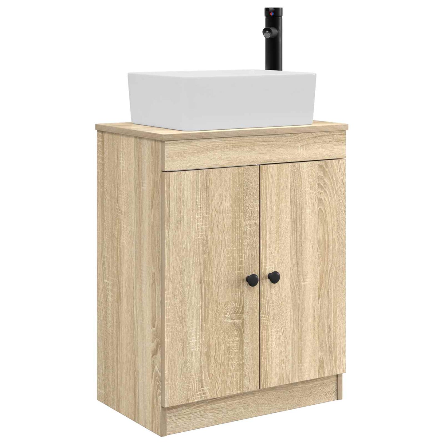 vidaXL Καθρέφτης μπάνιου με νιπτήρα Sonoma Δρυς 54 x 35 x 83 εκ