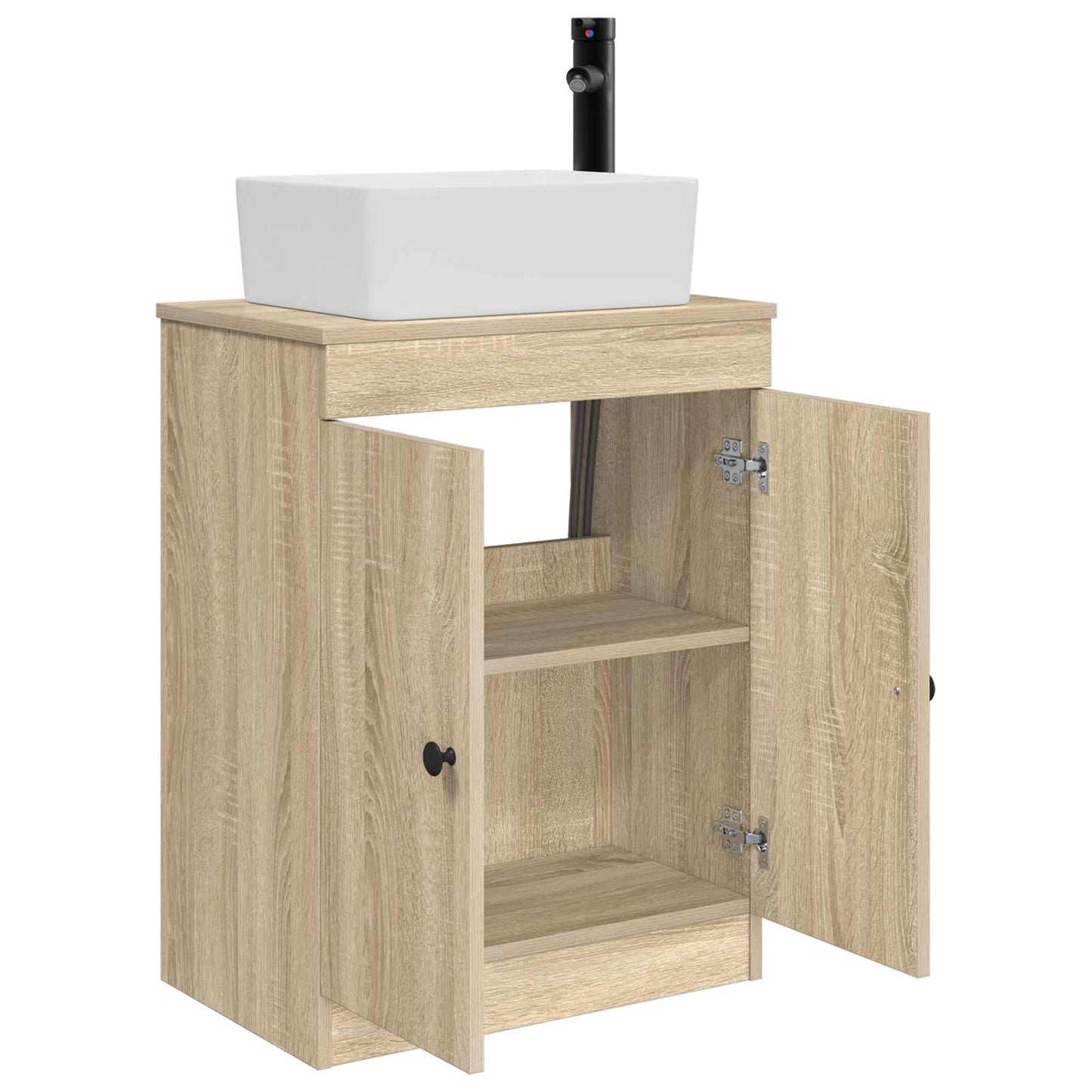 vidaXL Καθρέφτης μπάνιου με νιπτήρα Sonoma Δρυς 54 x 35 x 83 εκ