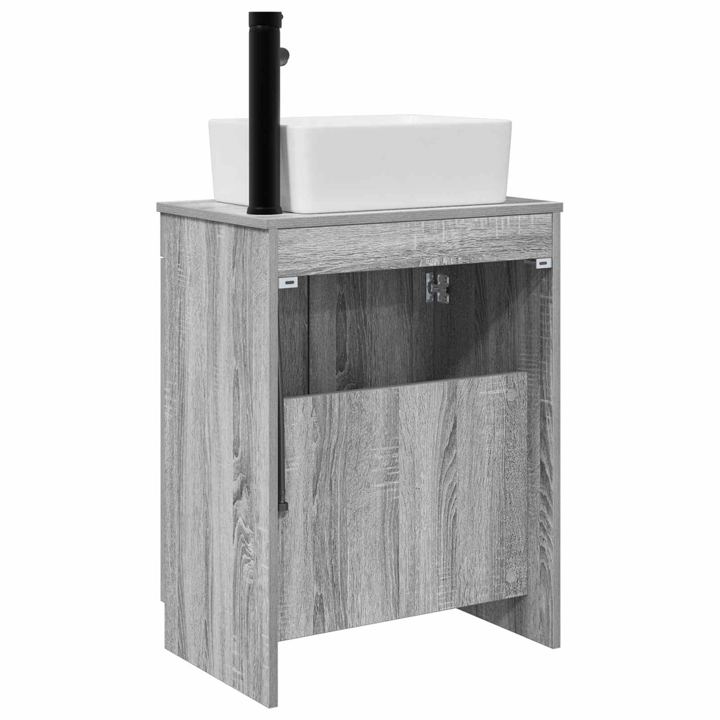 vidaXL Καθρέφτης μπάνιου με νιπτήρα Γκρι Sonoma 54 x 35 x 83 εκ