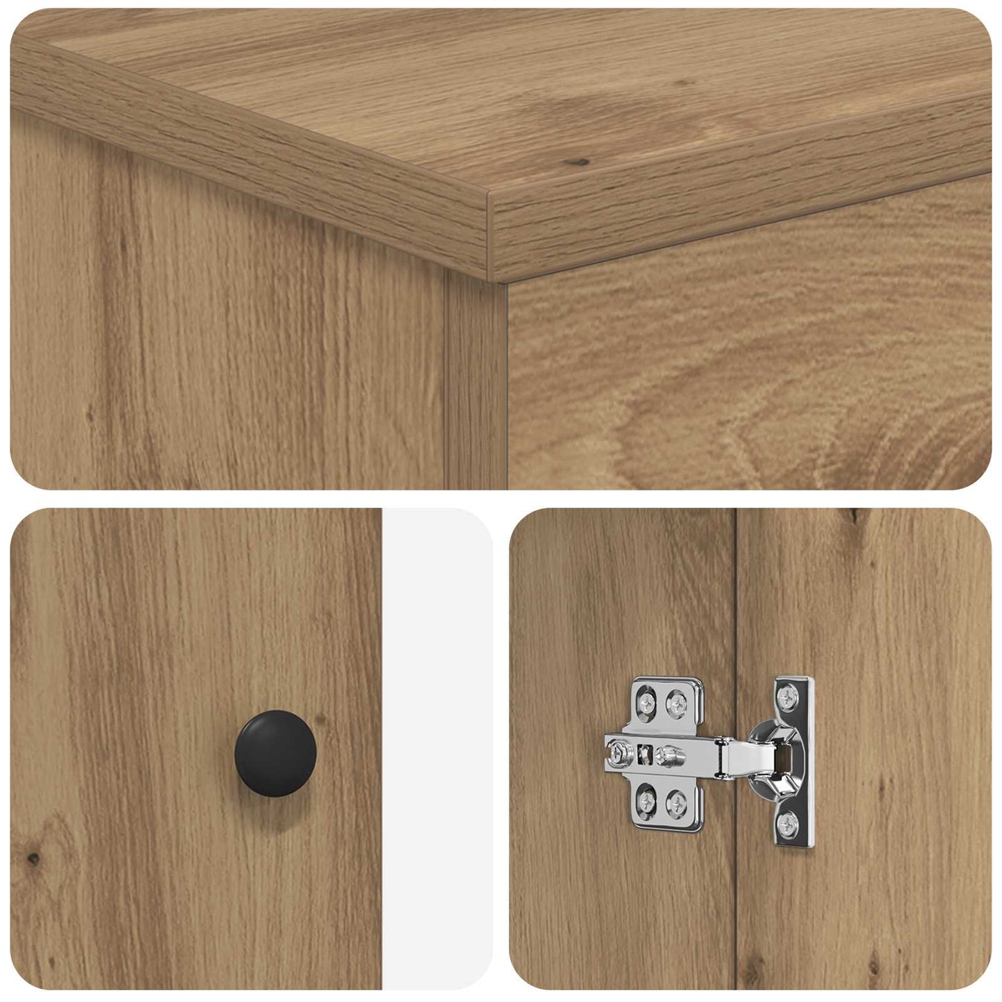 vidaXL Καθρέφτης μπάνιου με νιπτήρα Artisan Δρυς 54 x 35 x 83 εκ