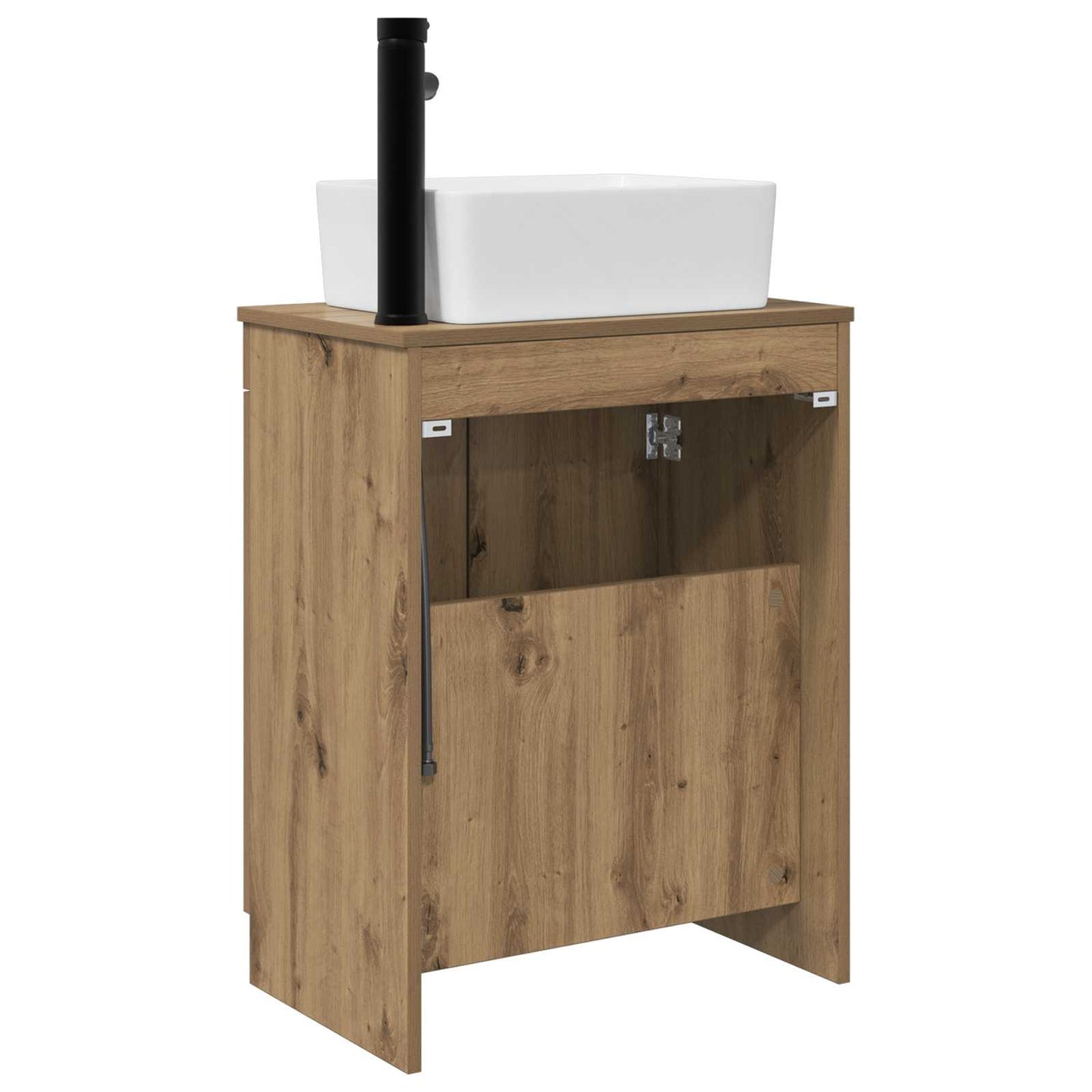 vidaXL Καθρέφτης μπάνιου με νιπτήρα Artisan Δρυς 54 x 35 x 83 εκ