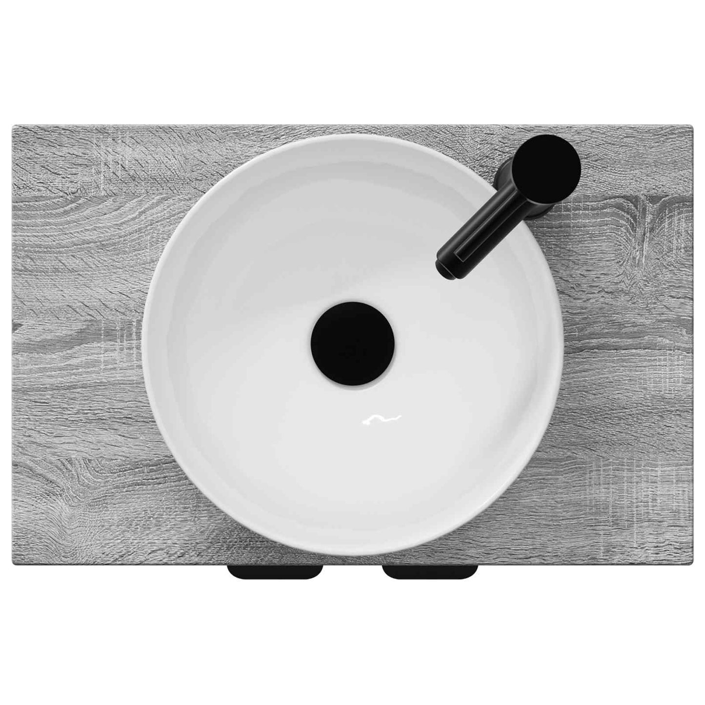 vidaXL Καθρέφτης μπάνιου με νιπτήρα Γκρι Sonoma 54 x 35 x 83 εκ