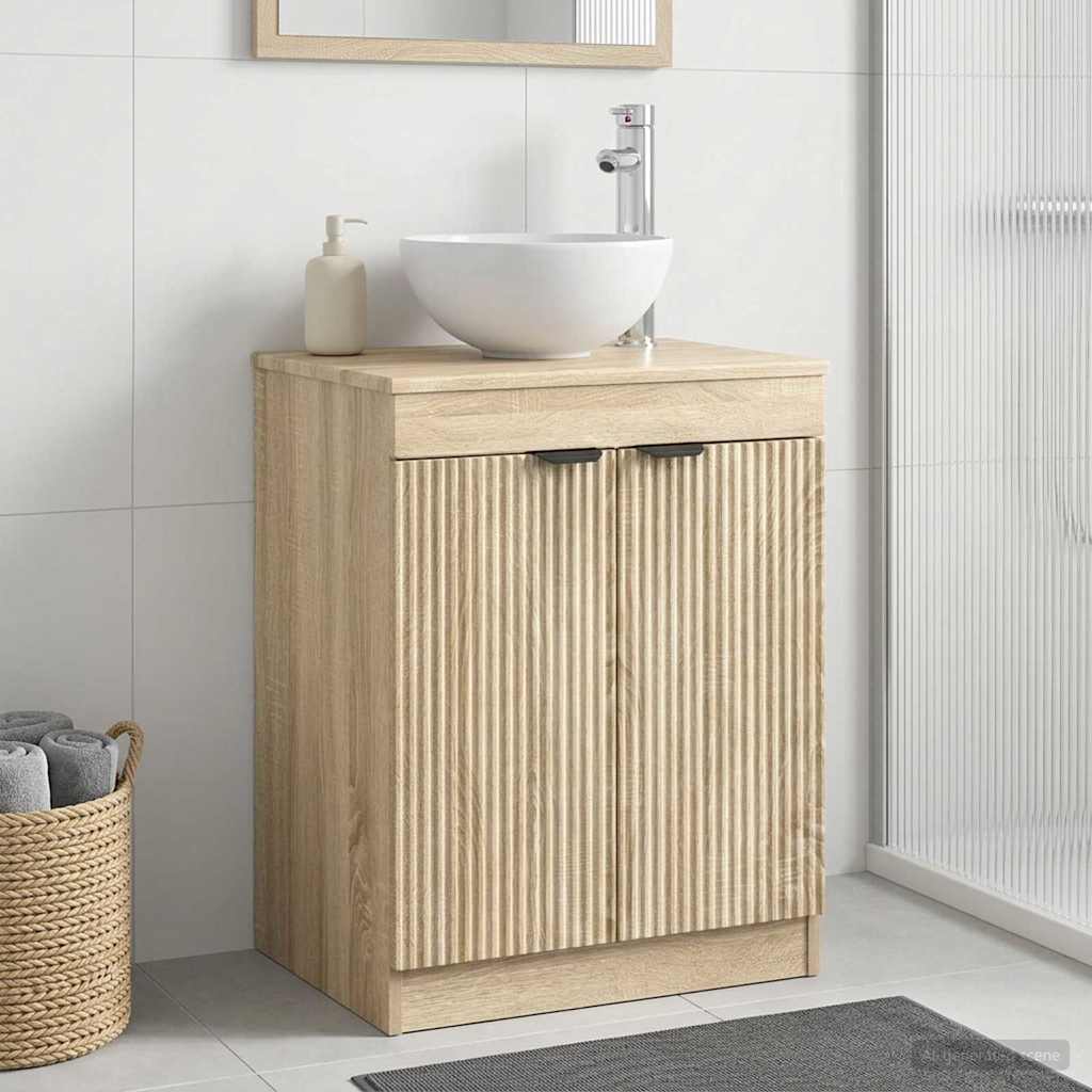 vidaXL Ντουλάπι Μπάνιου Sonoma Δρυς 54 x 41 x 70 εκ Επεξεργασμένο Ξύλο