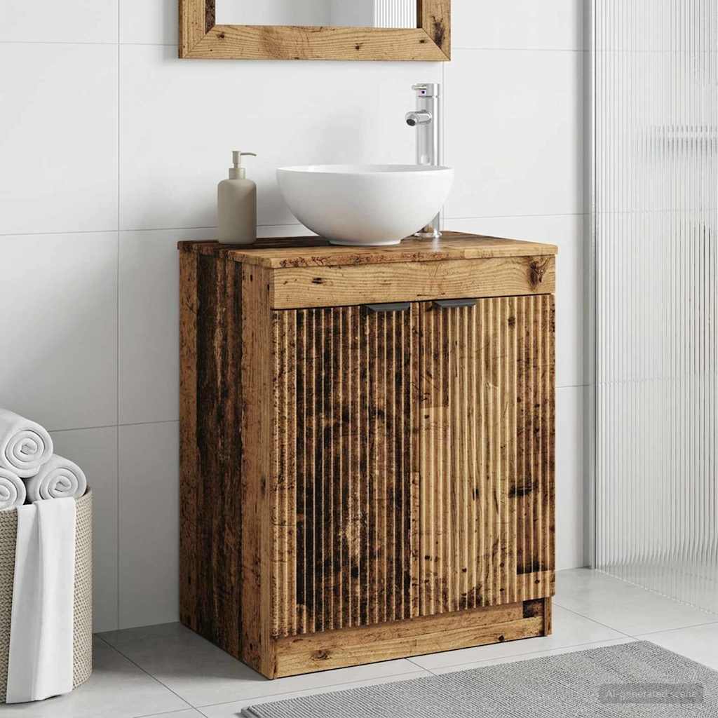 vidaXL Ντουλάπι Μπάνιου Παλαιωμένο ξύλο 54 x 41 x 70 εκ