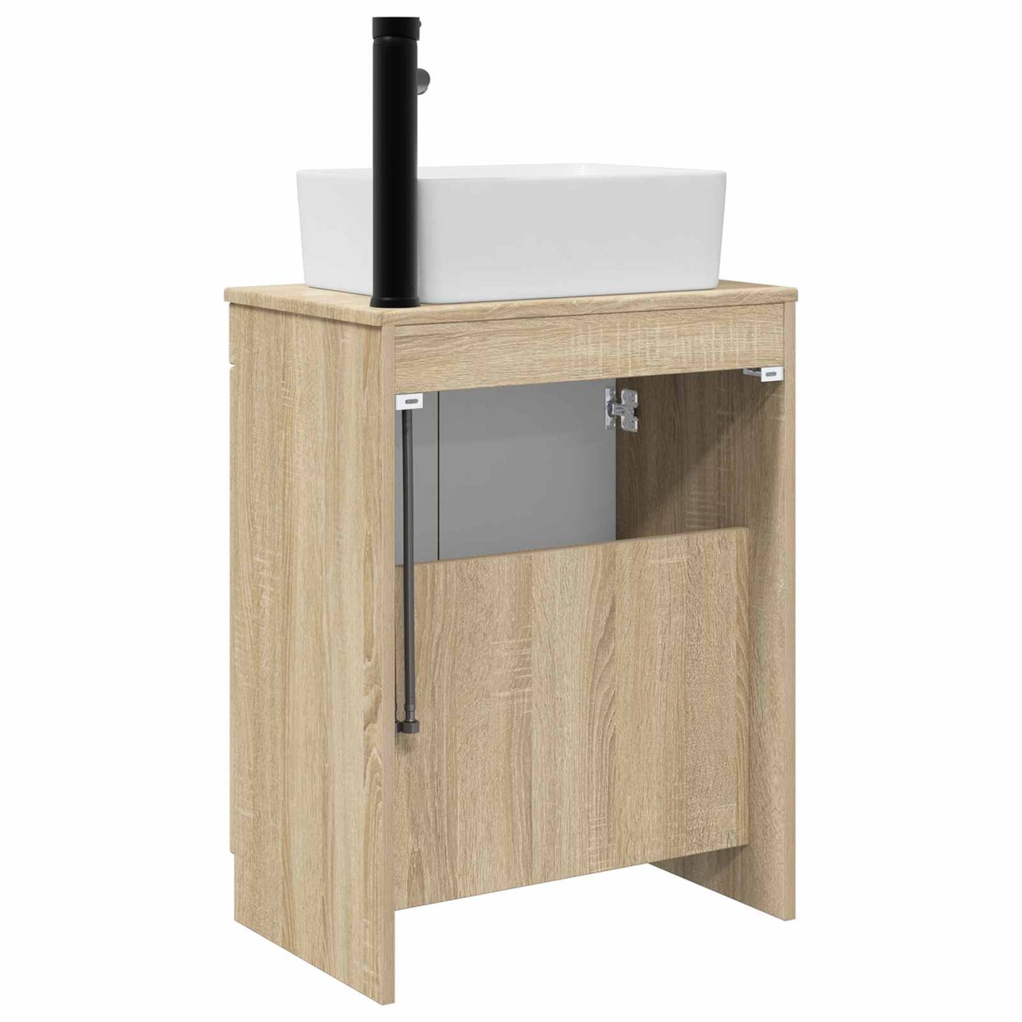 vidaXL Καθρέφτης μπάνιου με νιπτήρα Sonoma Δρυς 54 x 35 x 83 εκ