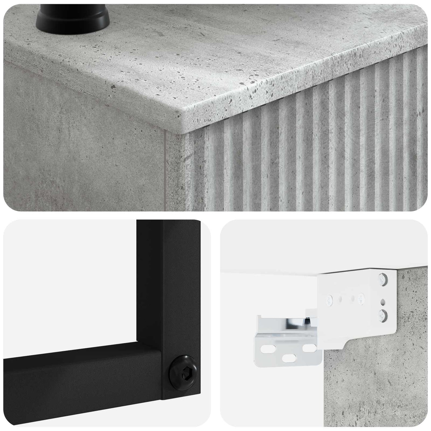 vidaXL Νιπτήρας Τοίχου Γκρι Σκυροδέματος 40 x 41 x 40,5 εκ