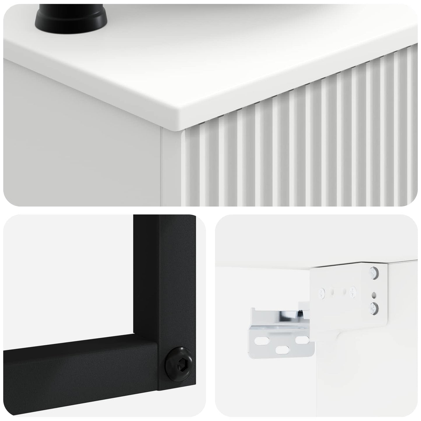 vidaXL Νιπτήρας Τοίχου Λευκό 50 x 41 x 39 εκ. Επεξεργασμένο Ξύλο