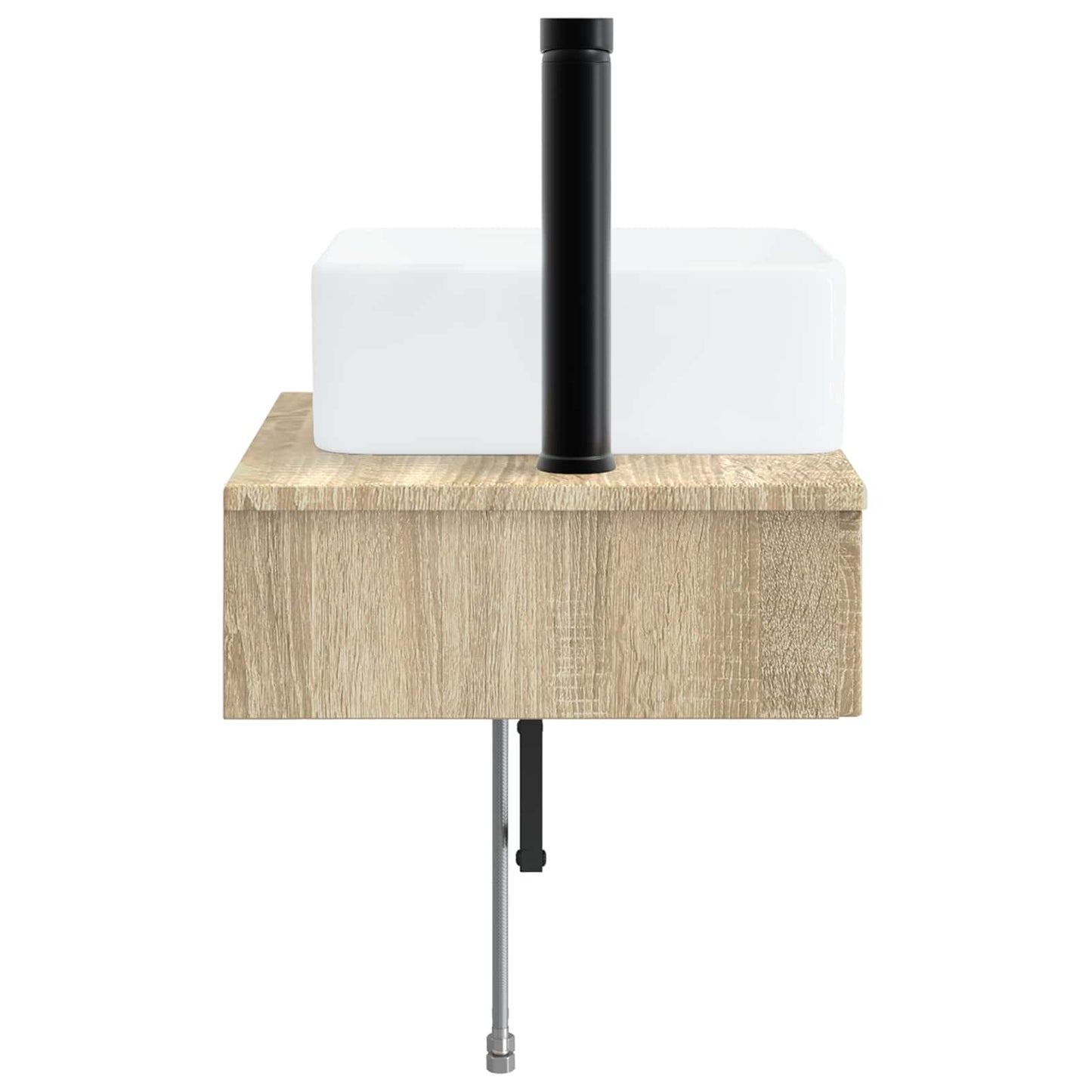 vidaXL Νιπτήρας Τοίχου Sonoma Δρυς 50 x 41 x 39 εκ. Επεξεργασμένο Ξύλο