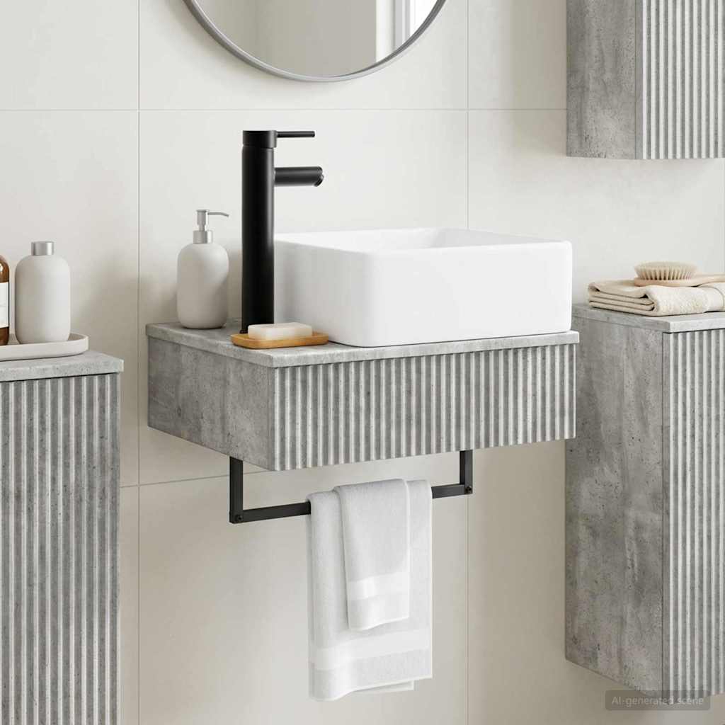 vidaXL Νιπτήρας Τοίχου Γκρι Σκυροδέματος 50 x 41 x 39 εκ.