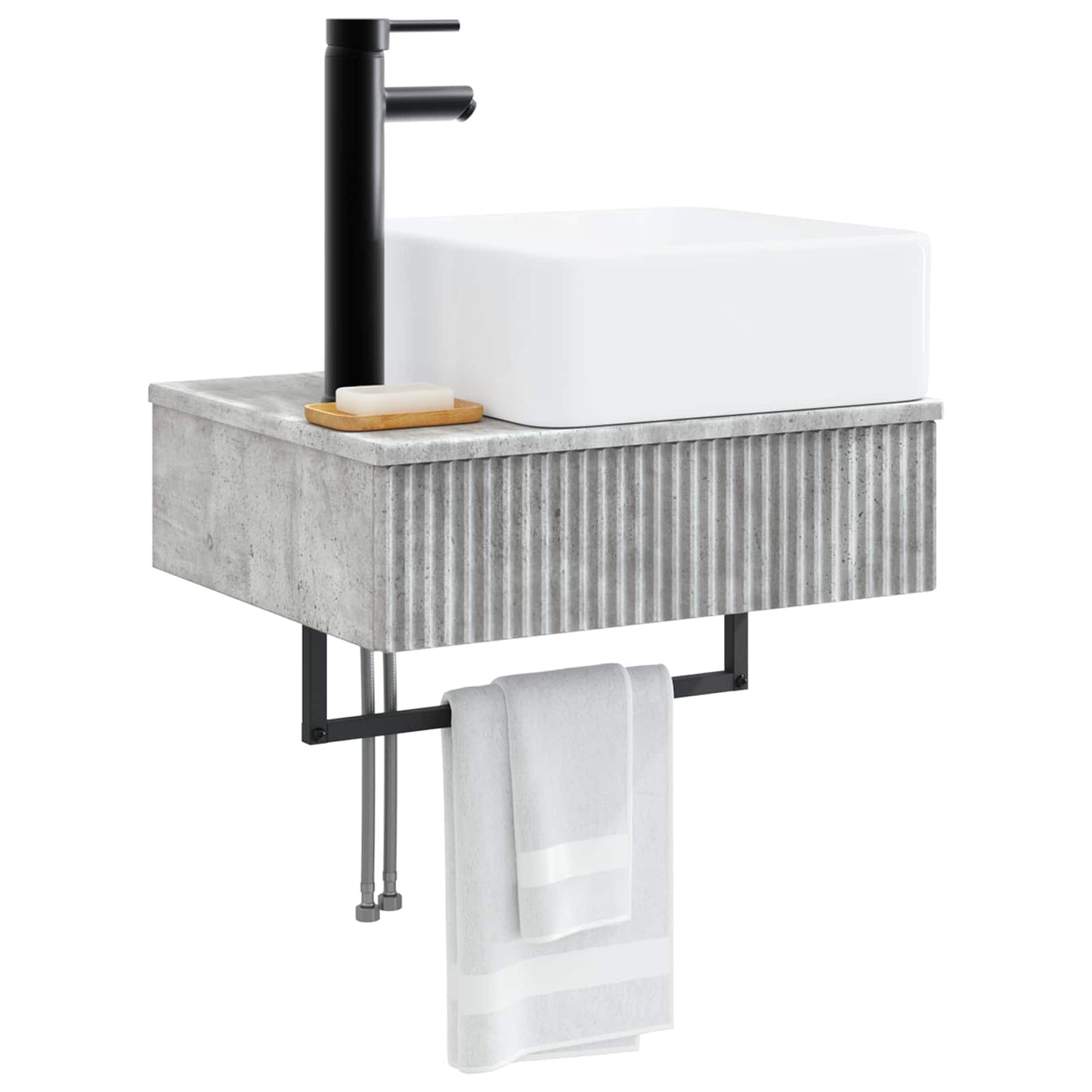 vidaXL Νιπτήρας Τοίχου Γκρι Σκυροδέματος 50 x 41 x 39 εκ.