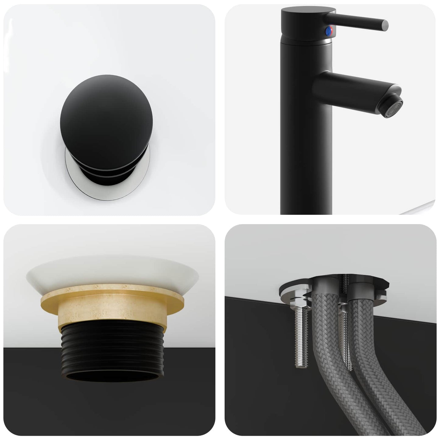 vidaXL Νιπτήρας Τοίχου Μαύρο 40 x 41 x 39 εκ. Επεξεργασμένο Ξύλο