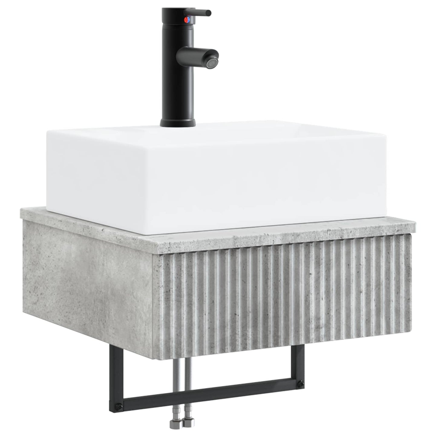 vidaXL Νιπτήρας Τοίχου Γκρι Σκυροδέματος 40 x 41 x 39 εκ.