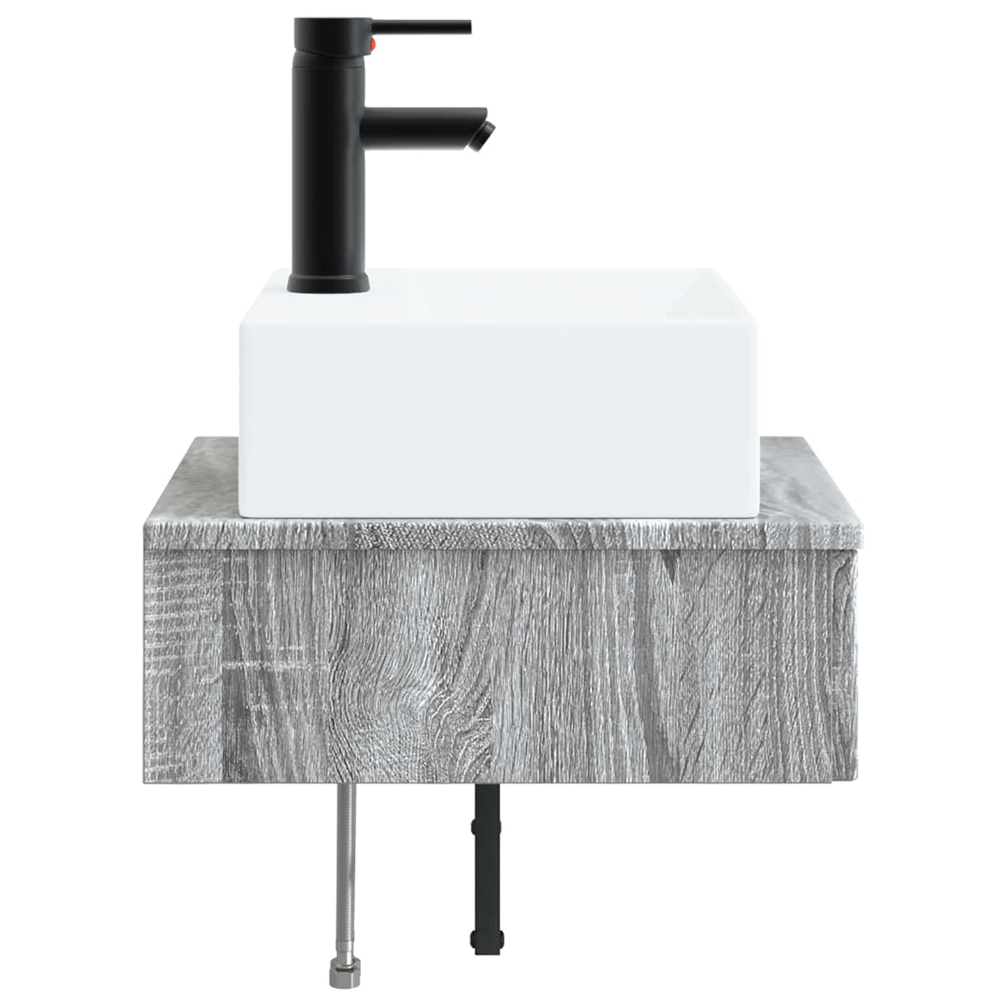vidaXL Νιπτήρας Τοίχου Γκρι Sonoma 40 x 41 x 39 εκ. Επεξεργασμένο Ξύλο