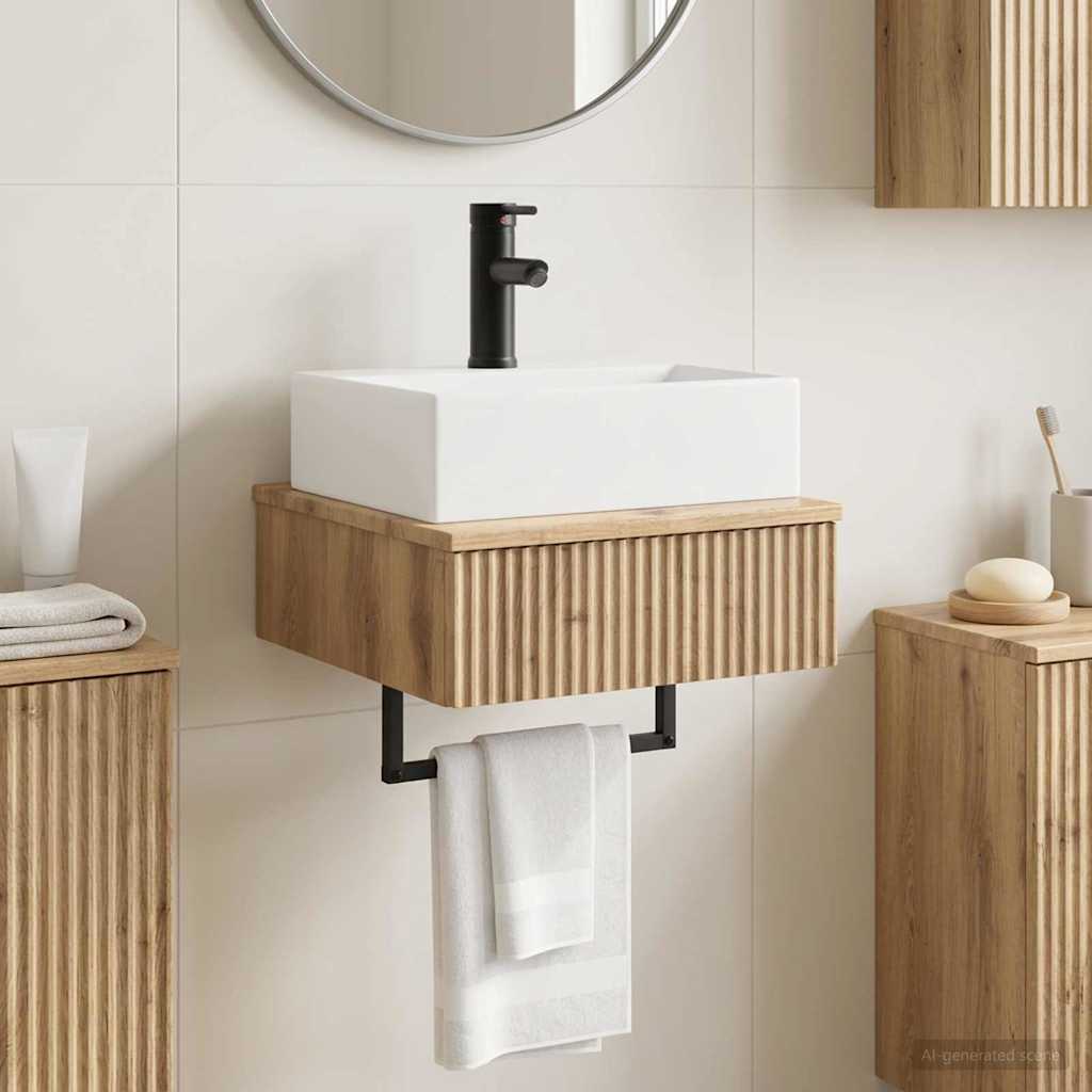 vidaXL Νιπτήρας Τοίχου Artisan Δρυς 40 x 41 x 39 εκ.