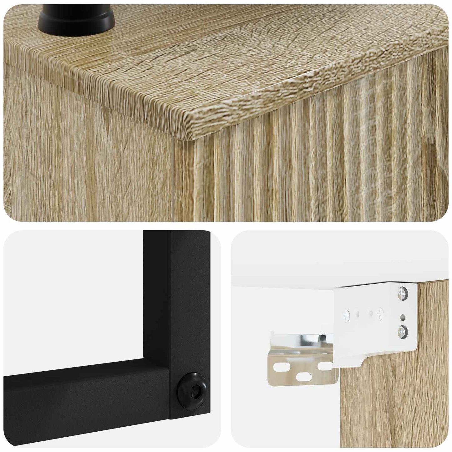 vidaXL Νιπτήρας Τοίχου Sonoma Δρυς 53 x 35 x 39 εκ Επεξεργασμένο Ξύλο