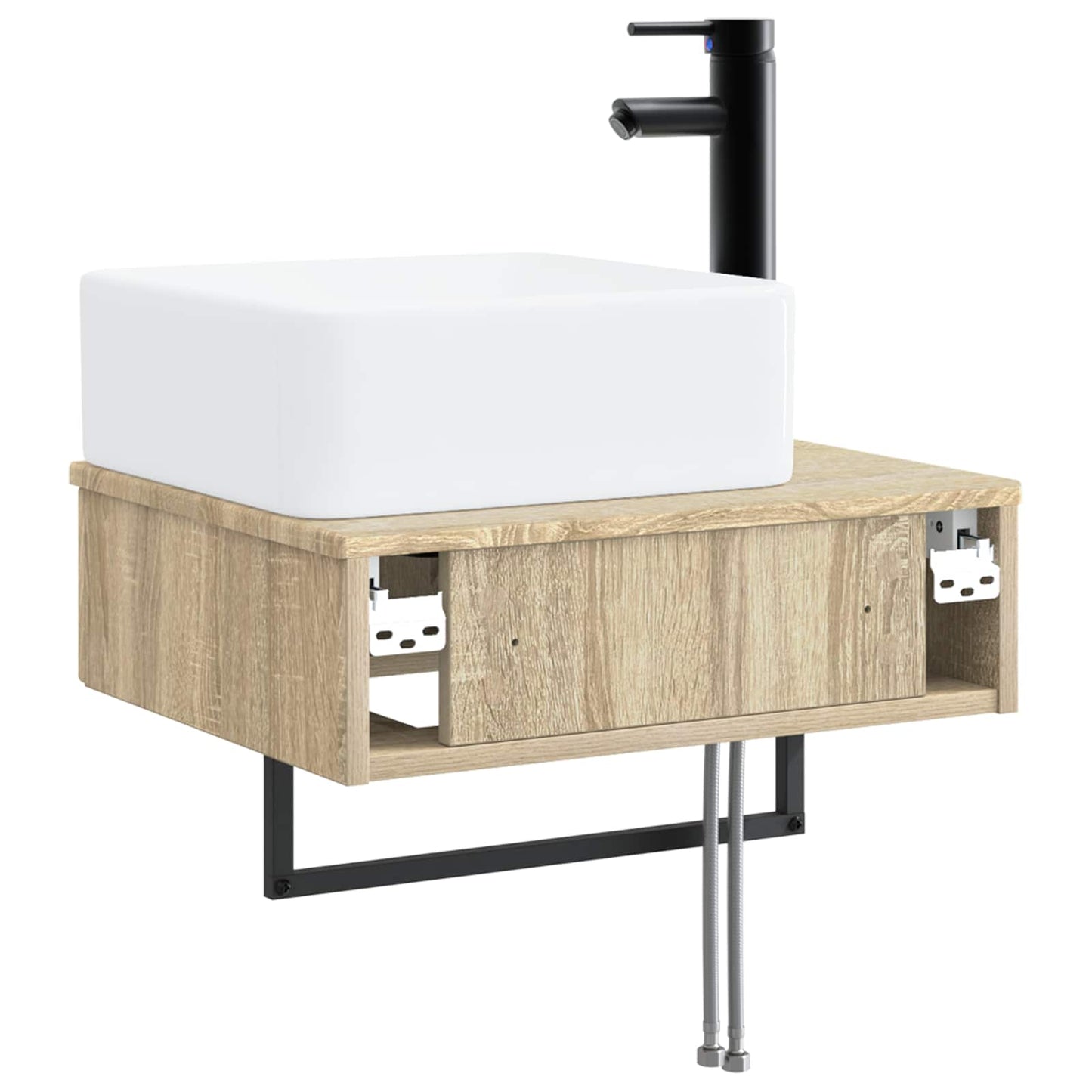 vidaXL Νιπτήρας Τοίχου Sonoma Δρυς 53 x 35 x 39 εκ Επεξεργασμένο Ξύλο