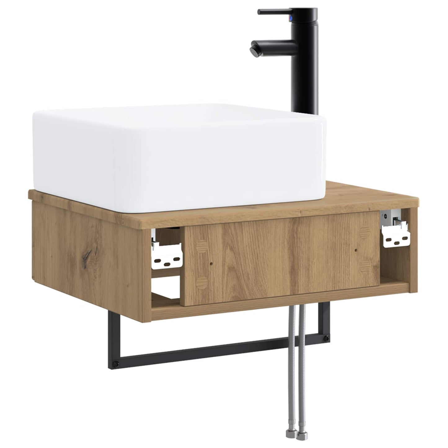 vidaXL Νιπτήρας Τοίχου Artisan Δρυς 53 x 35 x 39 εκ Επεξεργασμένο Ξύλο
