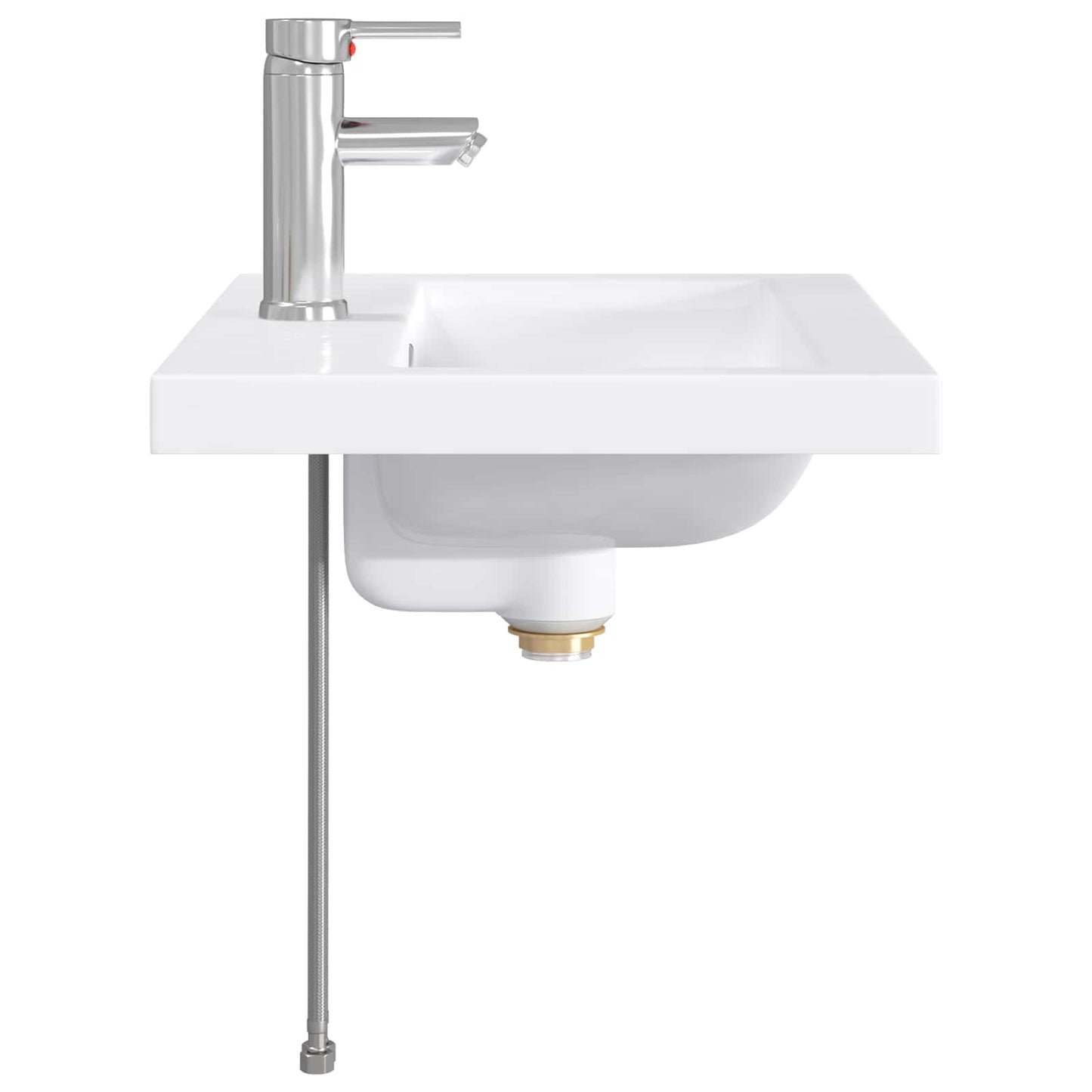 vidaXL Λεκάνη μπάνιου Χρωμέ 61 x 40 x 16,5 εκ. Μέταλλο