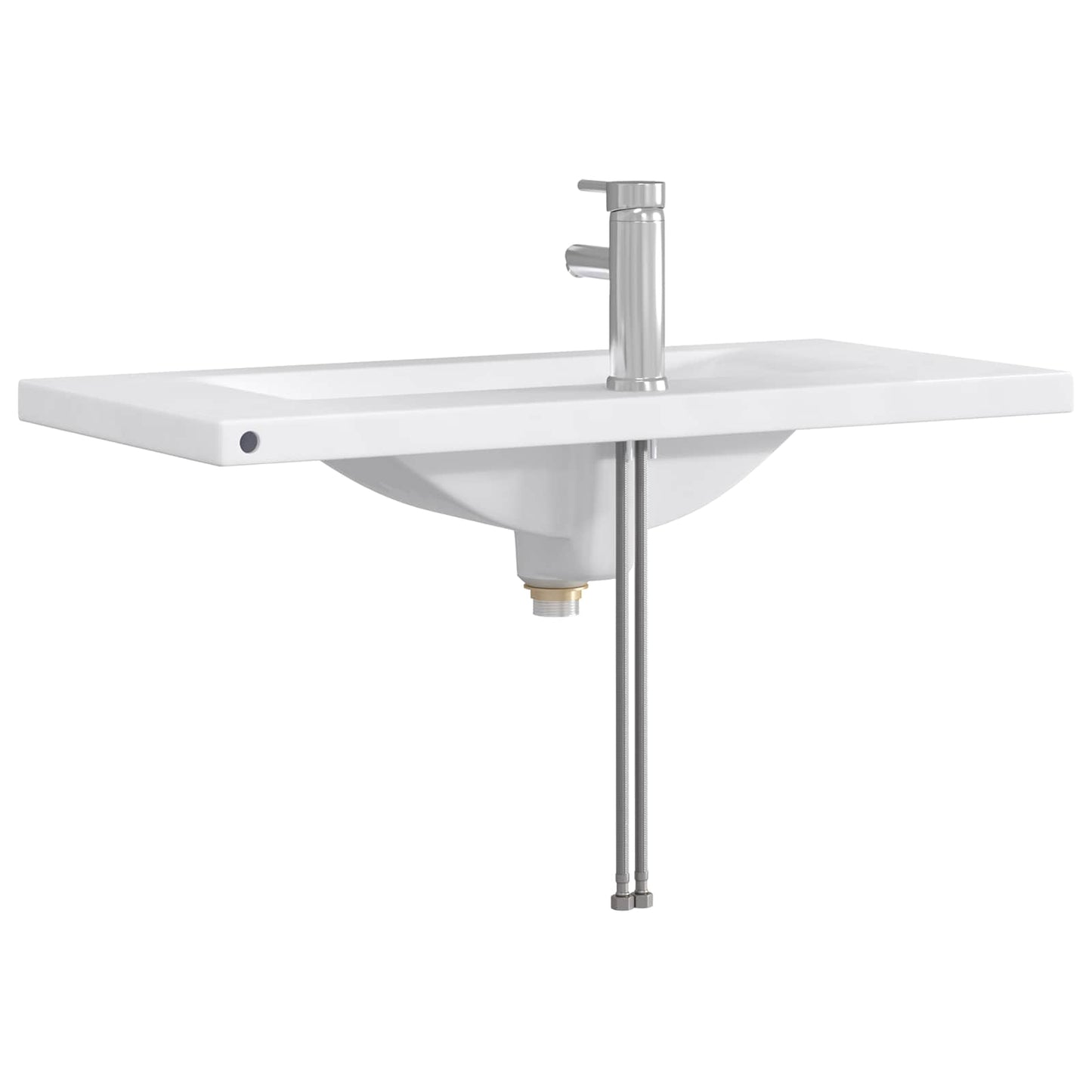 vidaXL Λεκάνη μπάνιου Χρωμέ 81 x 40 x 17,5 εκ. Μέταλλο