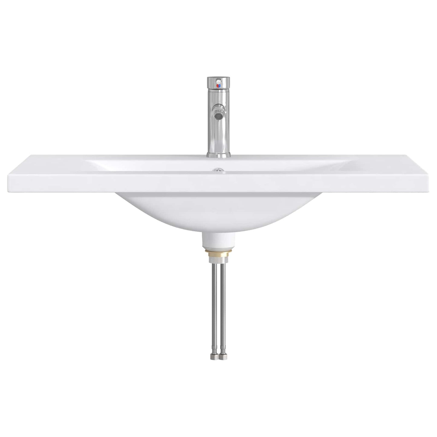 vidaXL Λεκάνη μπάνιου Χρωμέ 81 x 40 x 17,5 εκ. Μέταλλο