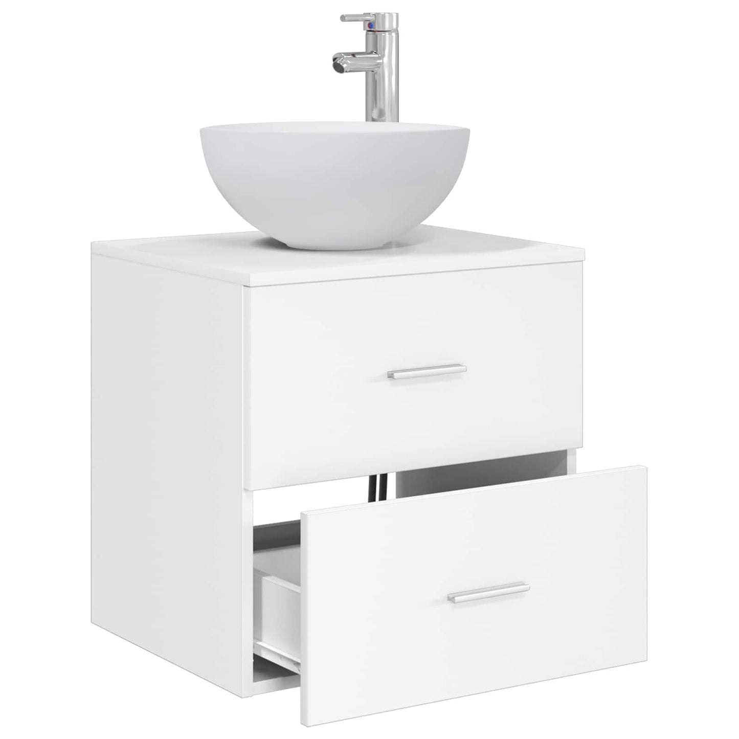 vidaXL Επιτοίχια Λεκάνη Έπιπλο Λευκό 49,5 x 41 x 64,5 εκ