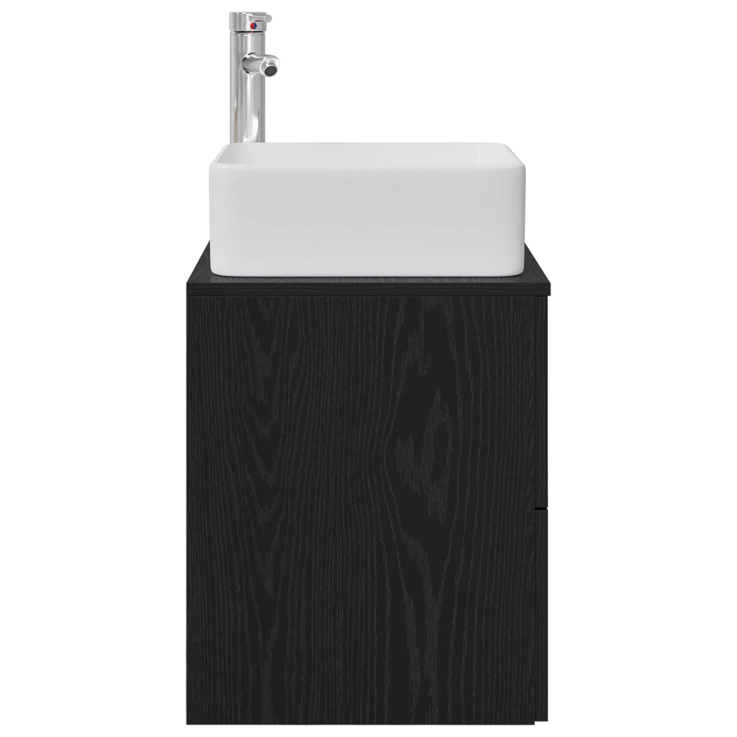 vidaXL Επιτοίχια Λεκάνη Έπιπλο Μαύρη Δρυς 49,5 x 41 x 63 εκ