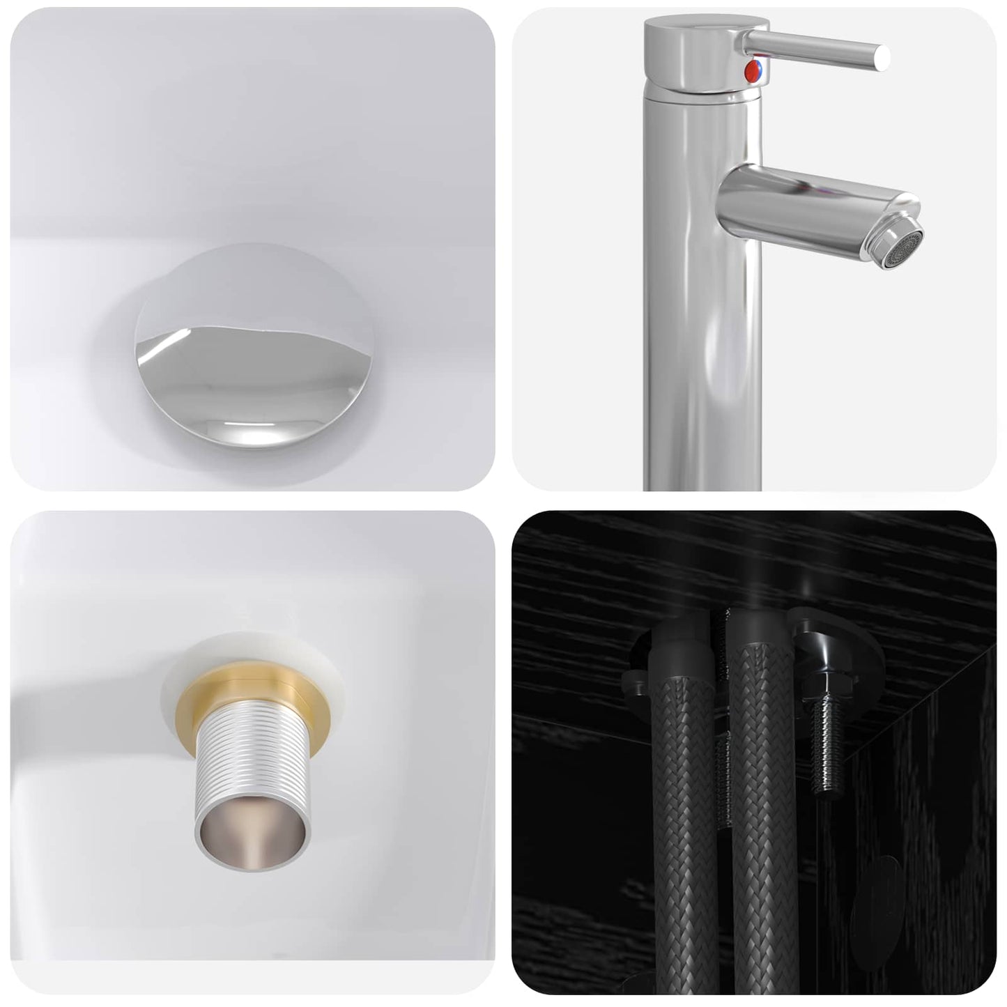 vidaXL Επιτοίχια Λεκάνη Έπιπλο Μαύρη Δρυς 53 x 34,5 x 63 εκ