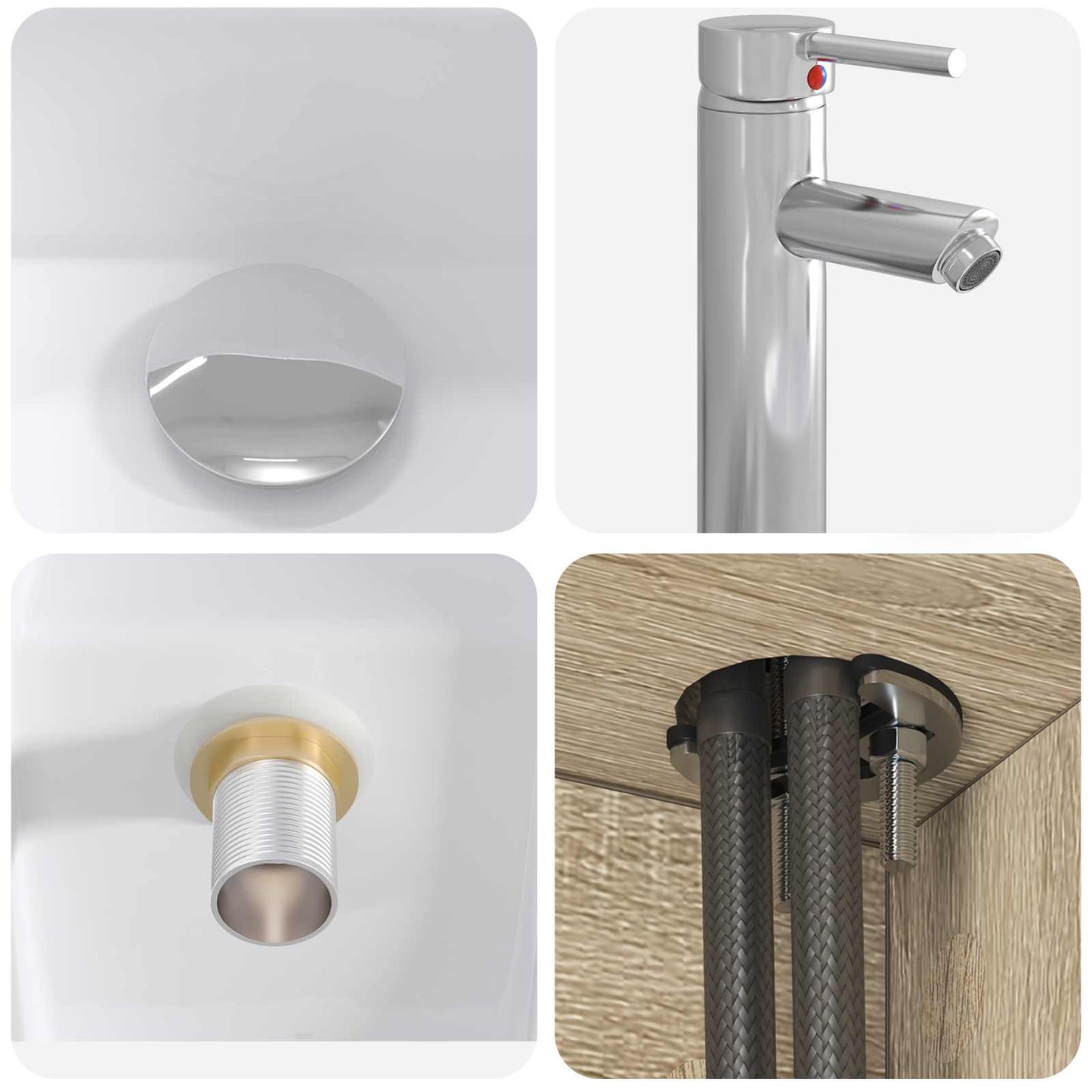 vidaXL Επιτοίχια Λεκάνη Έπιπλο Sonoma Δρυς 53 x 34,5 x 63 εκ