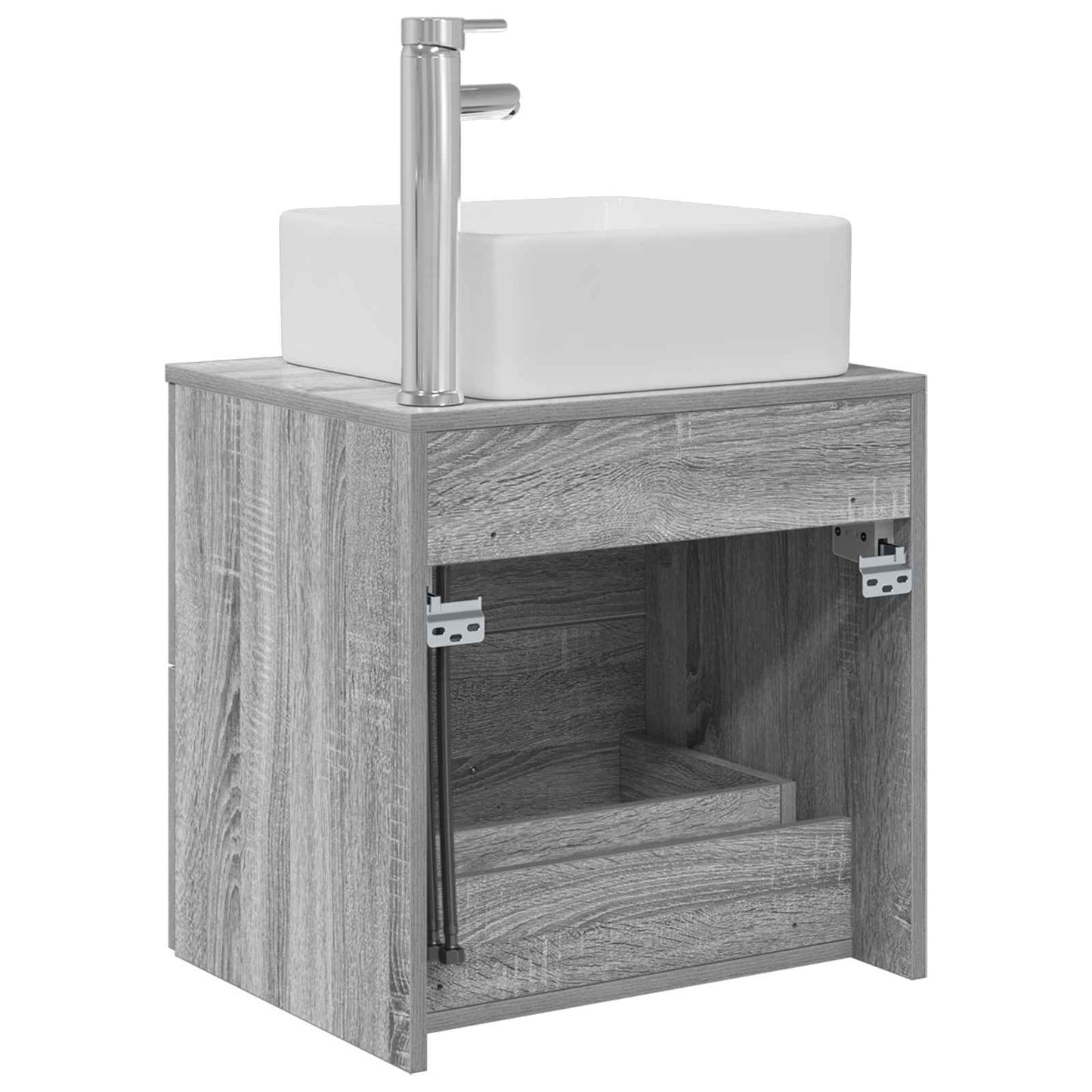 vidaXL Επιτοίχια Λεκάνη Έπιπλο Γκρι Sonoma 53 x 34,5 x 63 εκ