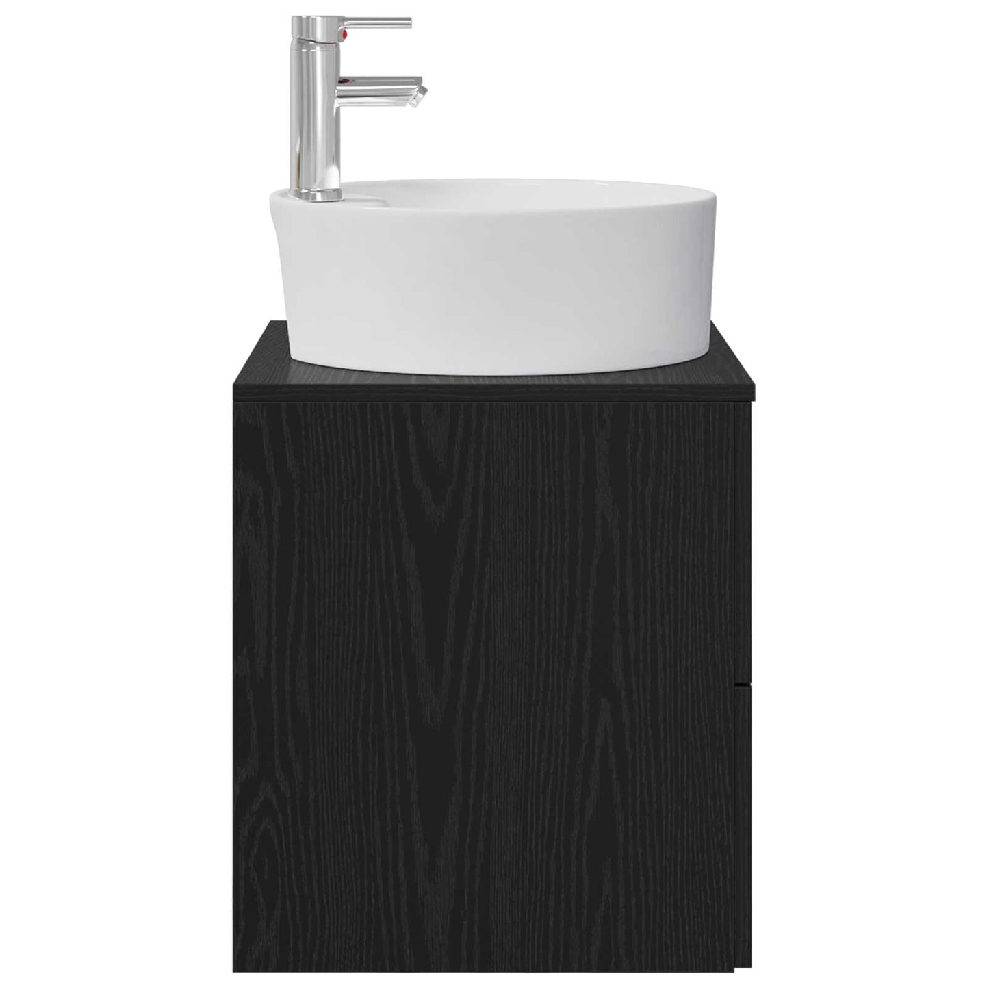 vidaXL Επιτοίχια Λεκάνη Έπιπλο Μαύρη Δρυς 49,5 x 44,5 x 65 εκ