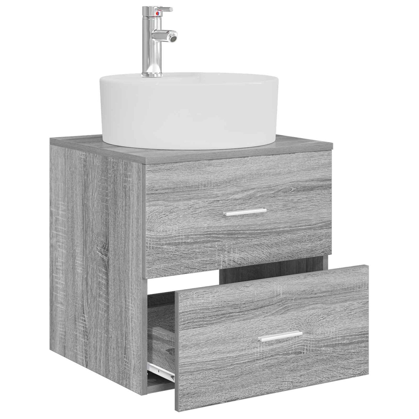 vidaXL Επιτοίχια Λεκάνη Έπιπλο Γκρι Sonoma 49,5 x 44,5 x 65 εκ