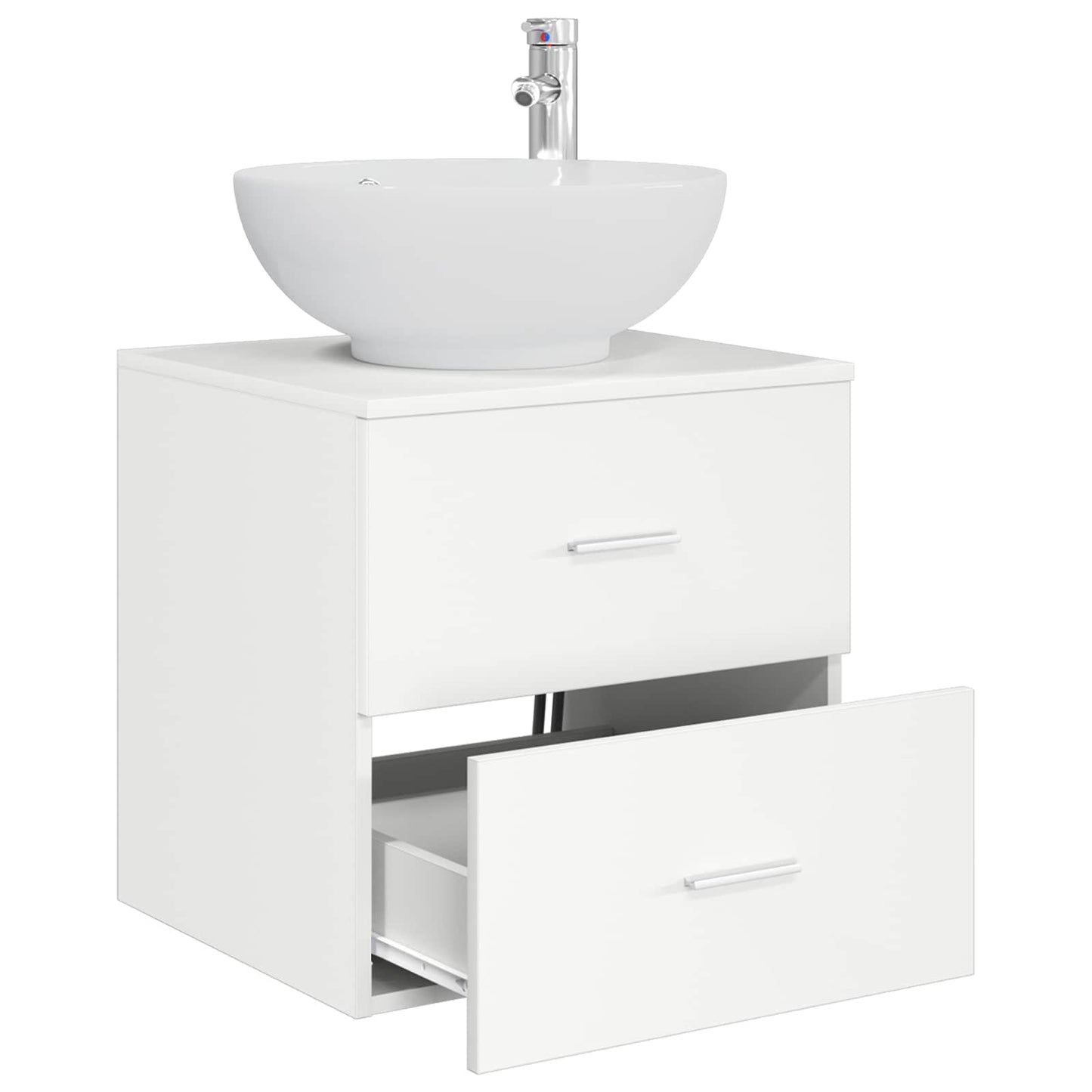 vidaXL Επιτοίχια Λεκάνη Έπιπλο Λευκό 49,5 x 44,5 x 66,5 εκ.