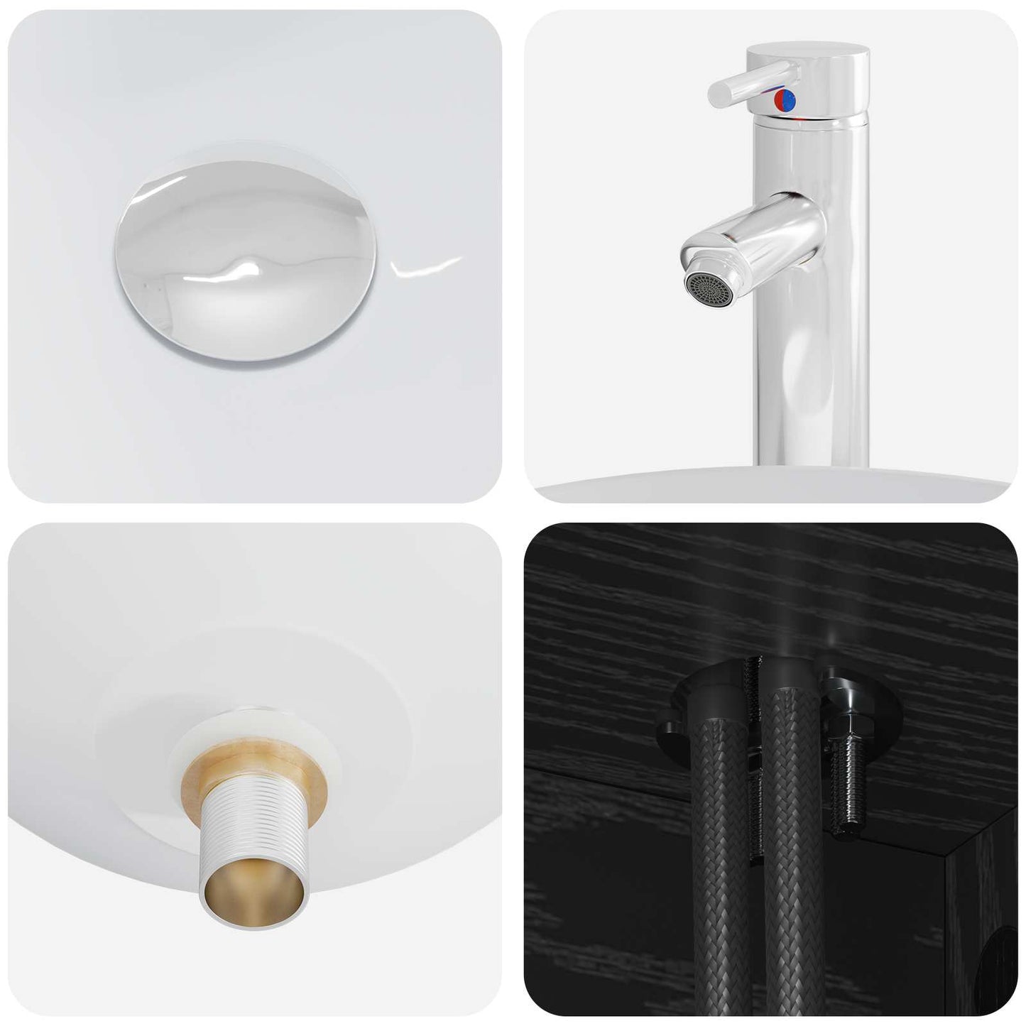 vidaXL Επιτοίχια Λεκάνη Έπιπλο Μαύρη Δρυς 49,5 x 44,5 x 66,5 εκ.
