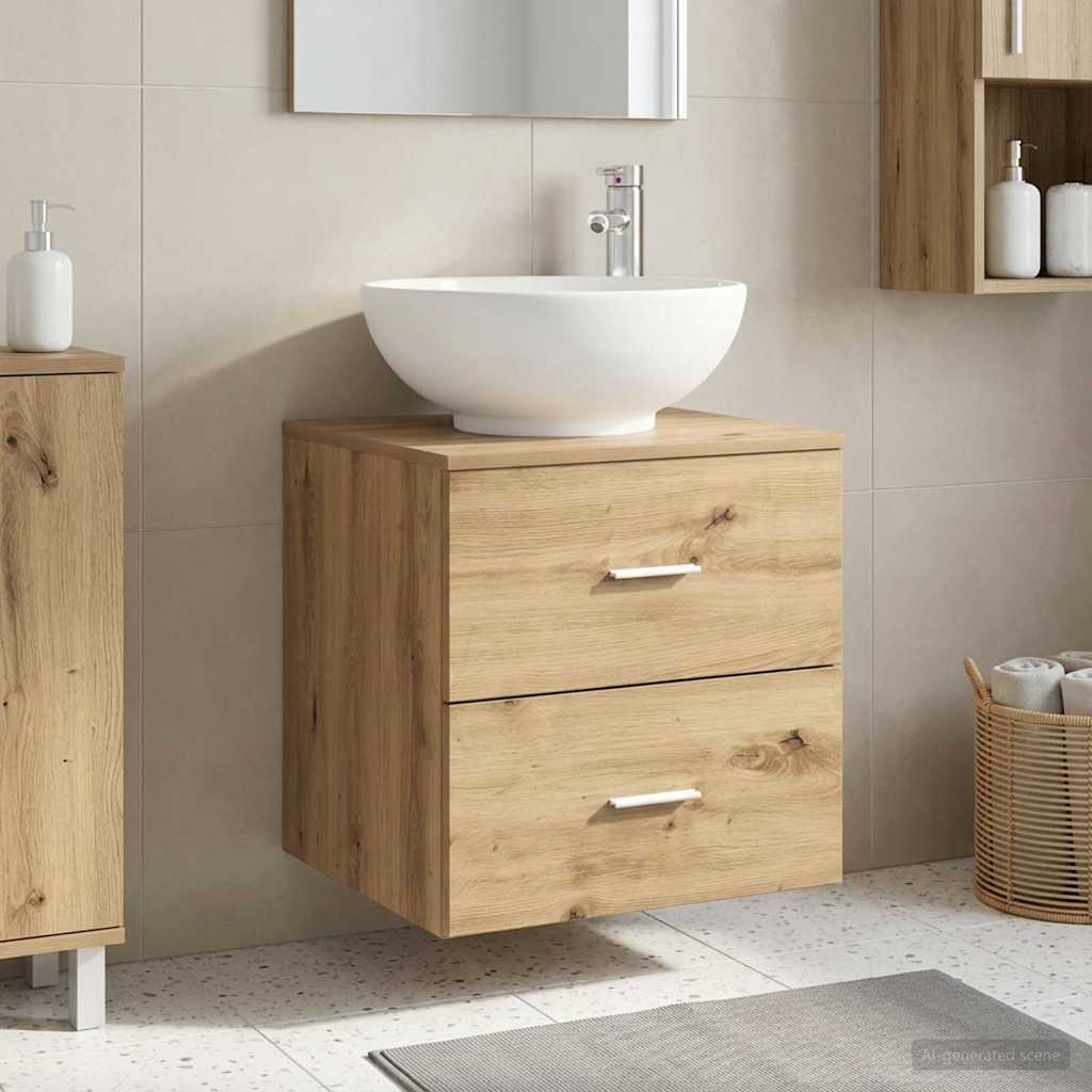 vidaXL Επιτοίχια Λεκάνη Έπιπλο Artisan Δρυς 49,5 x 44,5 x 66,5 εκ.