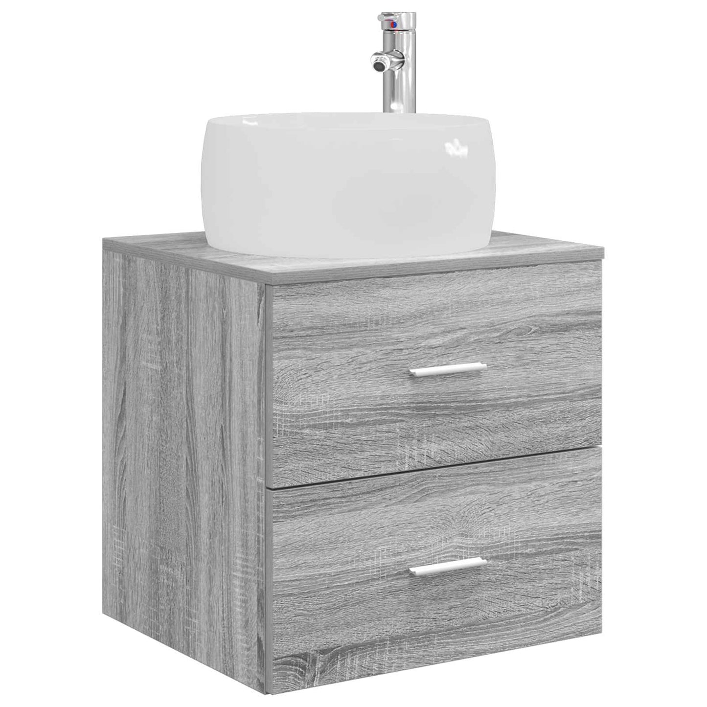 vidaXL Επιτοίχια Λεκάνη Έπιπλο Γκρι Sonoma 49,5 x 44,5 x 66 εκ