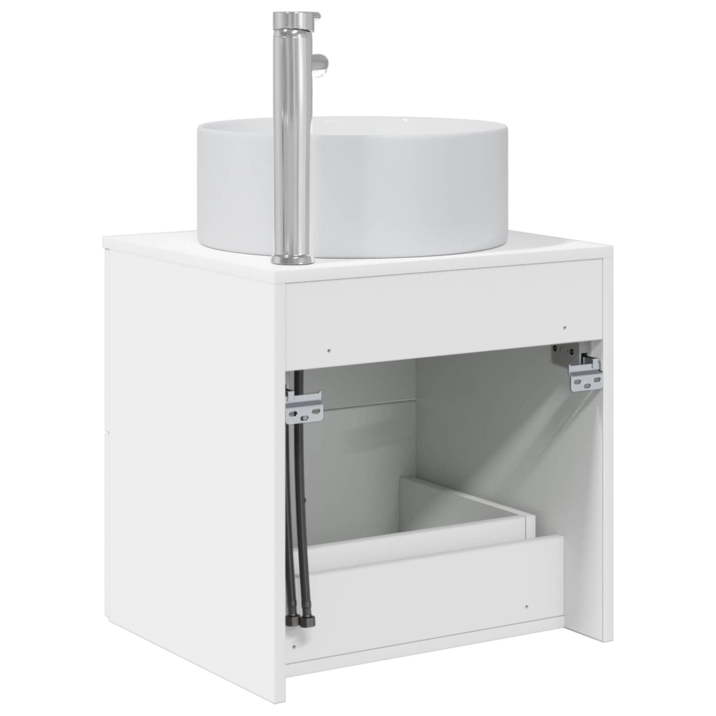 vidaXL Επιτοίχια Λεκάνη Έπιπλο Λευκό 49,5 x 44,5 x 65,5 εκ
