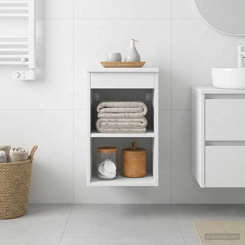 vidaXL Ντουλάπι Μπάνιου Ενδιάμεσο Λευκό 30 x 41 x 50 εκ.