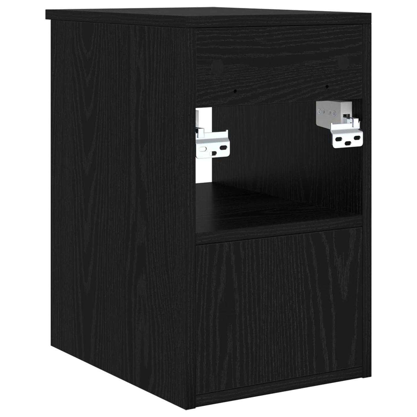 vidaXL Ντουλάπι Μπάνιου Ενδιάμεσο Μαύρη Δρυς 30 x 41 x 50 εκ.