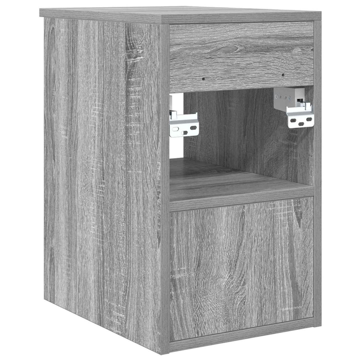 vidaXL Ντουλάπι Μπάνιου Ενδιάμεσο Γκρι Sonoma 30 x 44,5 x 50 εκ.