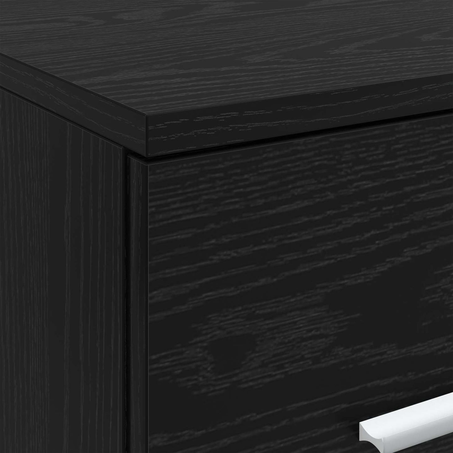 vidaXL Ντουλάπι Μπάνιου Ενδιάμεσο Μαύρη Δρυς 30 x 44,5 x 50 εκ.
