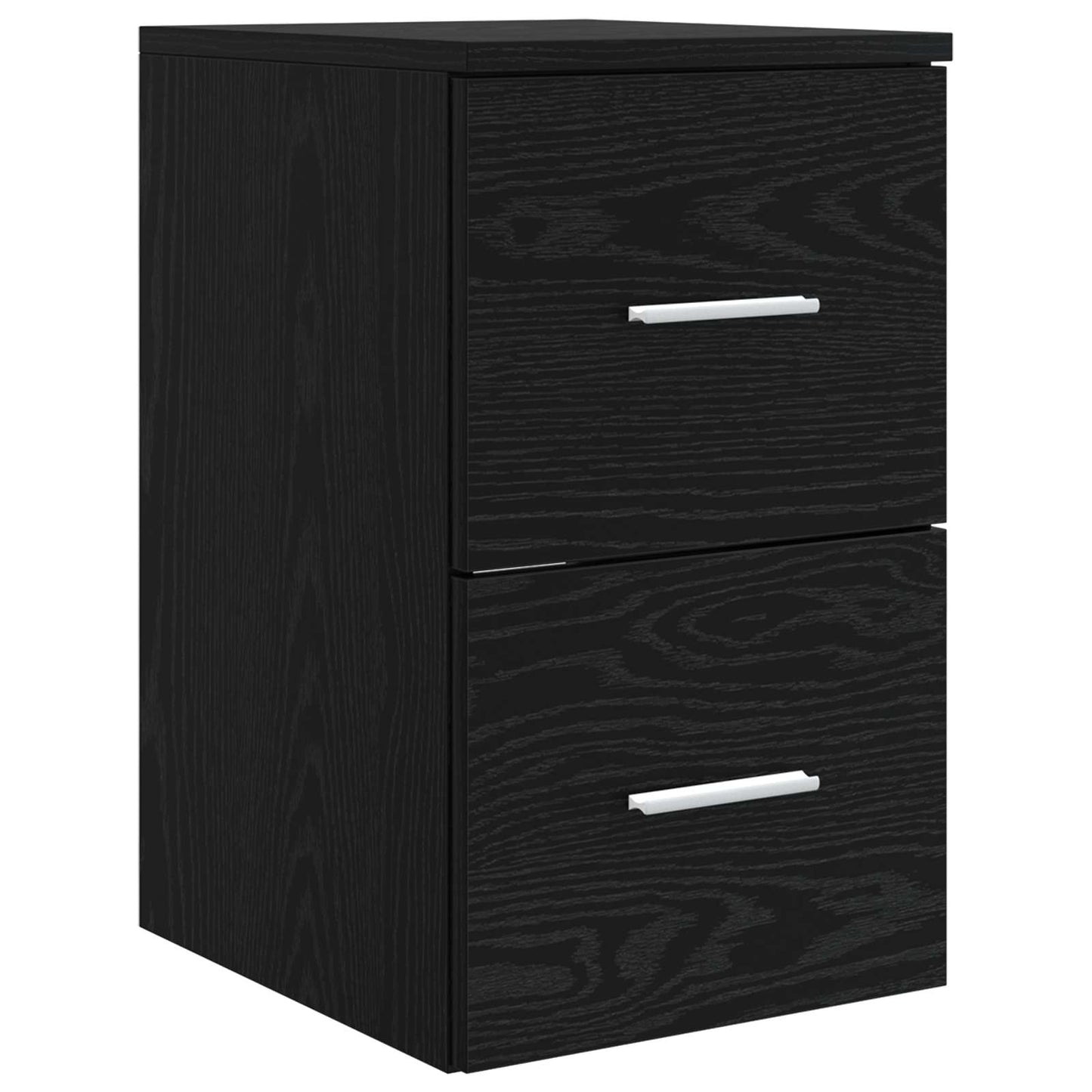 vidaXL Ντουλάπι Μπάνιου Ενδιάμεσο Μαύρη Δρυς 30 x 44,5 x 50 εκ.