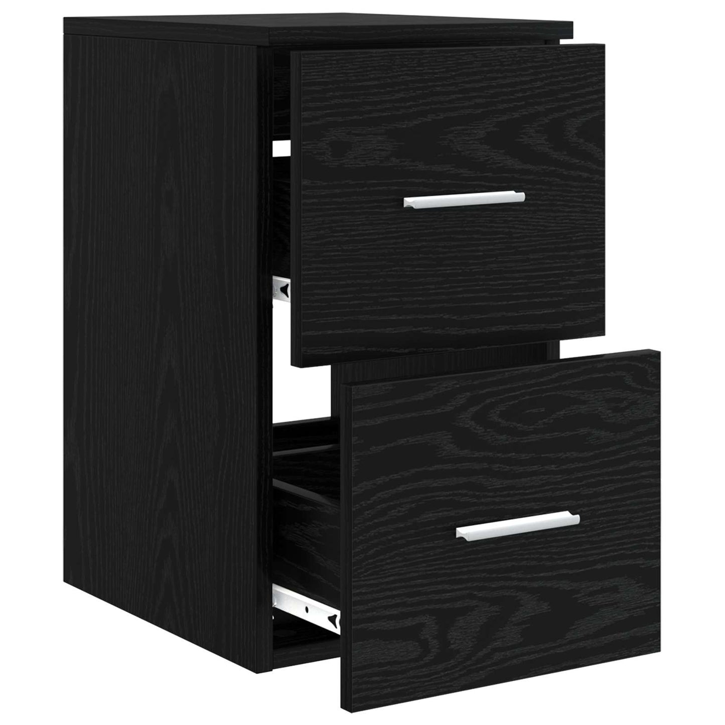 vidaXL Ντουλάπι Μπάνιου Ενδιάμεσο Μαύρη Δρυς 30 x 44,5 x 50 εκ.