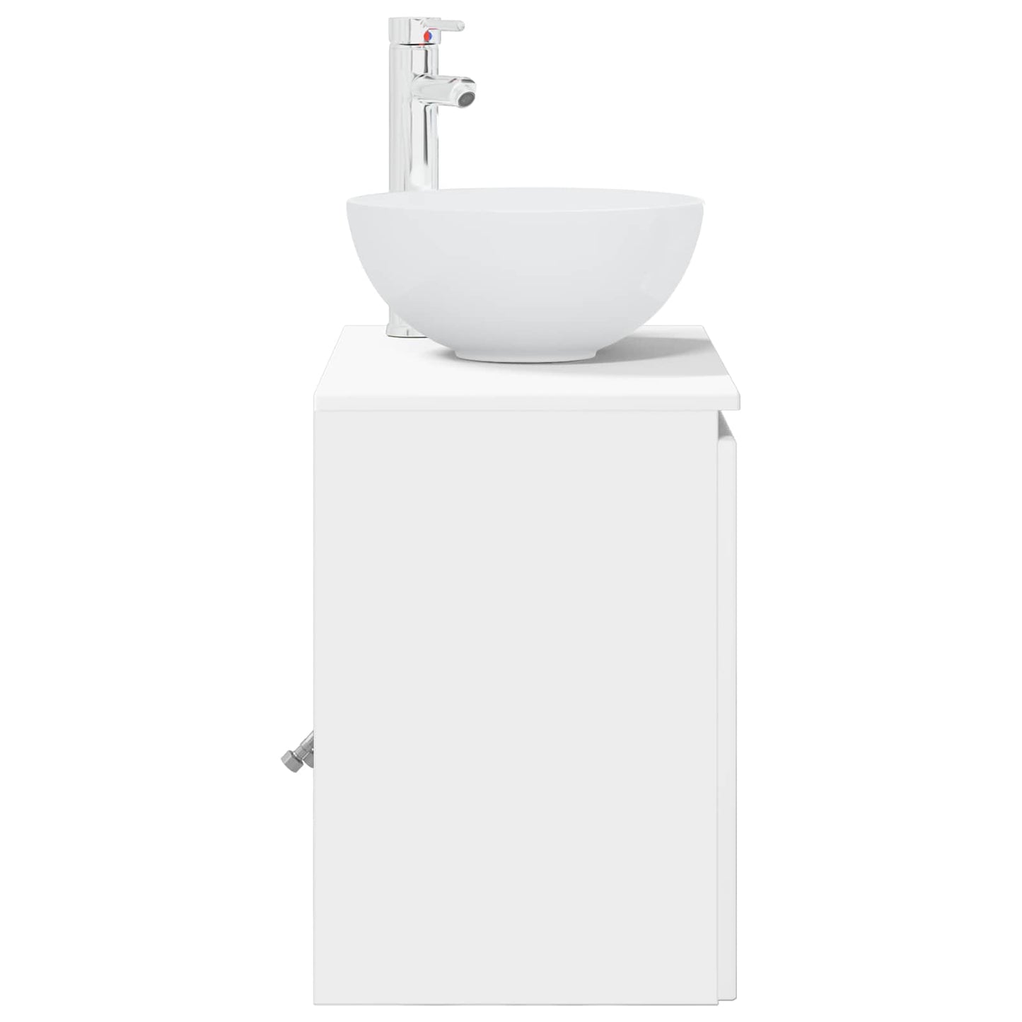 vidaXL Επιτοίχια Λεκάνη Έπιπλο Λευκό 49,5 x 35 x 63 εκ