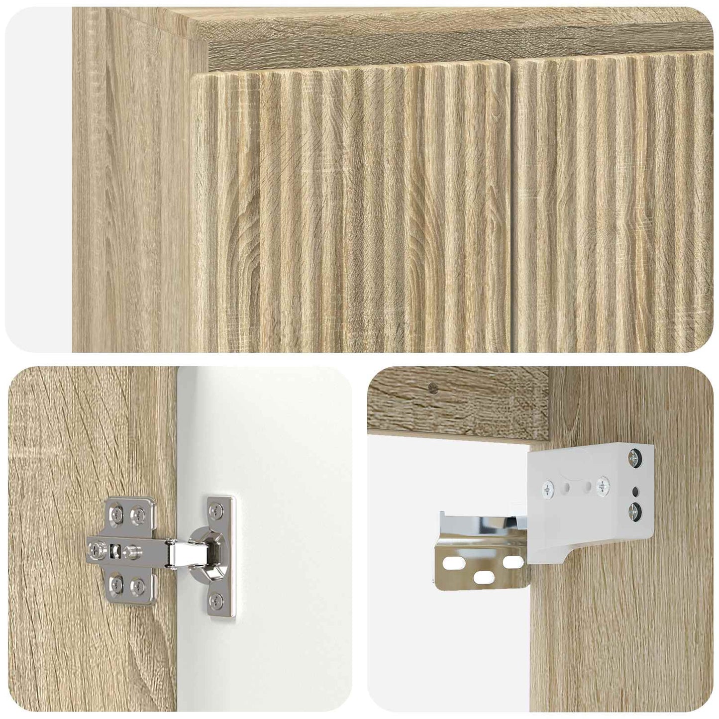 vidaXL Επιτοίχια Λεκάνη Έπιπλο Sonoma Δρυς 49,5 x 35 x 63 εκ
