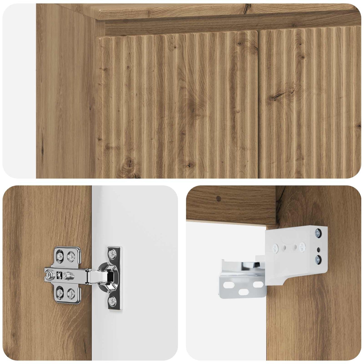 vidaXL Επιτοίχια Λεκάνη Έπιπλο Artisan Δρυς 49,5 x 41 x 64,5 εκ