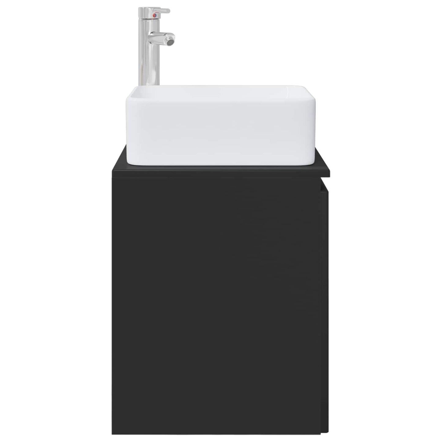 vidaXL Επιτοίχια Λεκάνη Έπιπλο Μαύρο 49,5 x 41 x 63 εκ