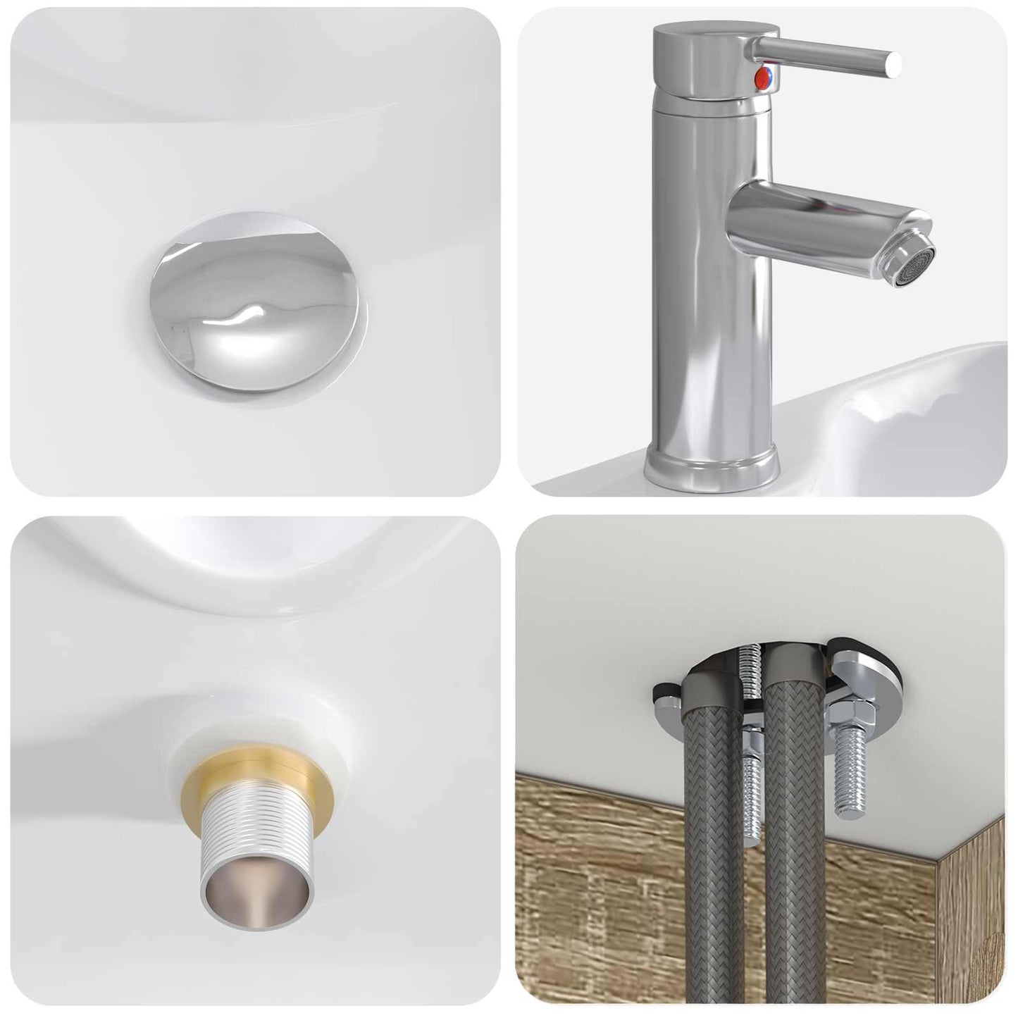 vidaXL Επιτοίχια Λεκάνη Έπιπλο Sonoma Δρυς 49,5 x 41 x 62,5 εκ