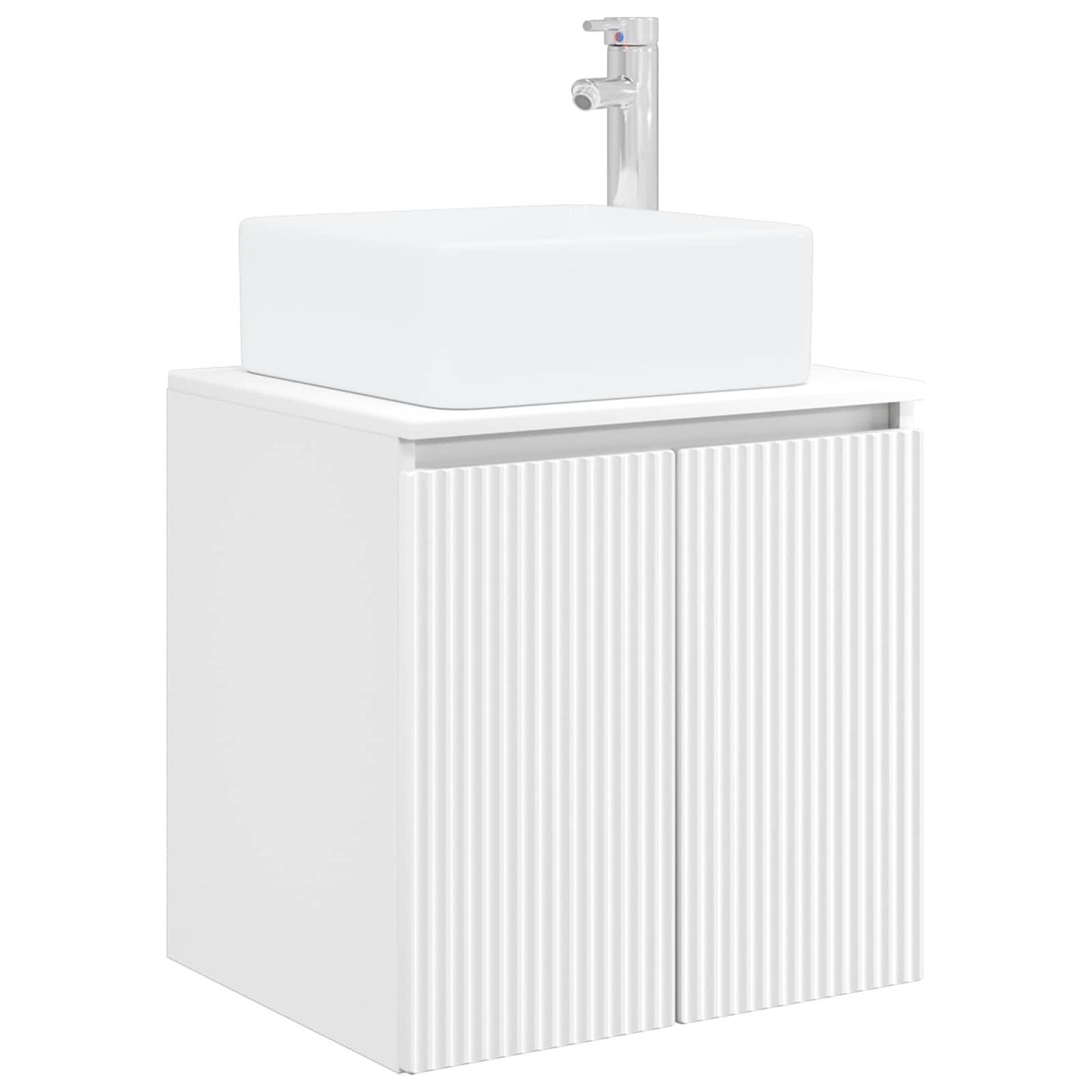 vidaXL Επιτοίχια Λεκάνη Έπιπλο Λευκό 53 x 35 x 63 εκ