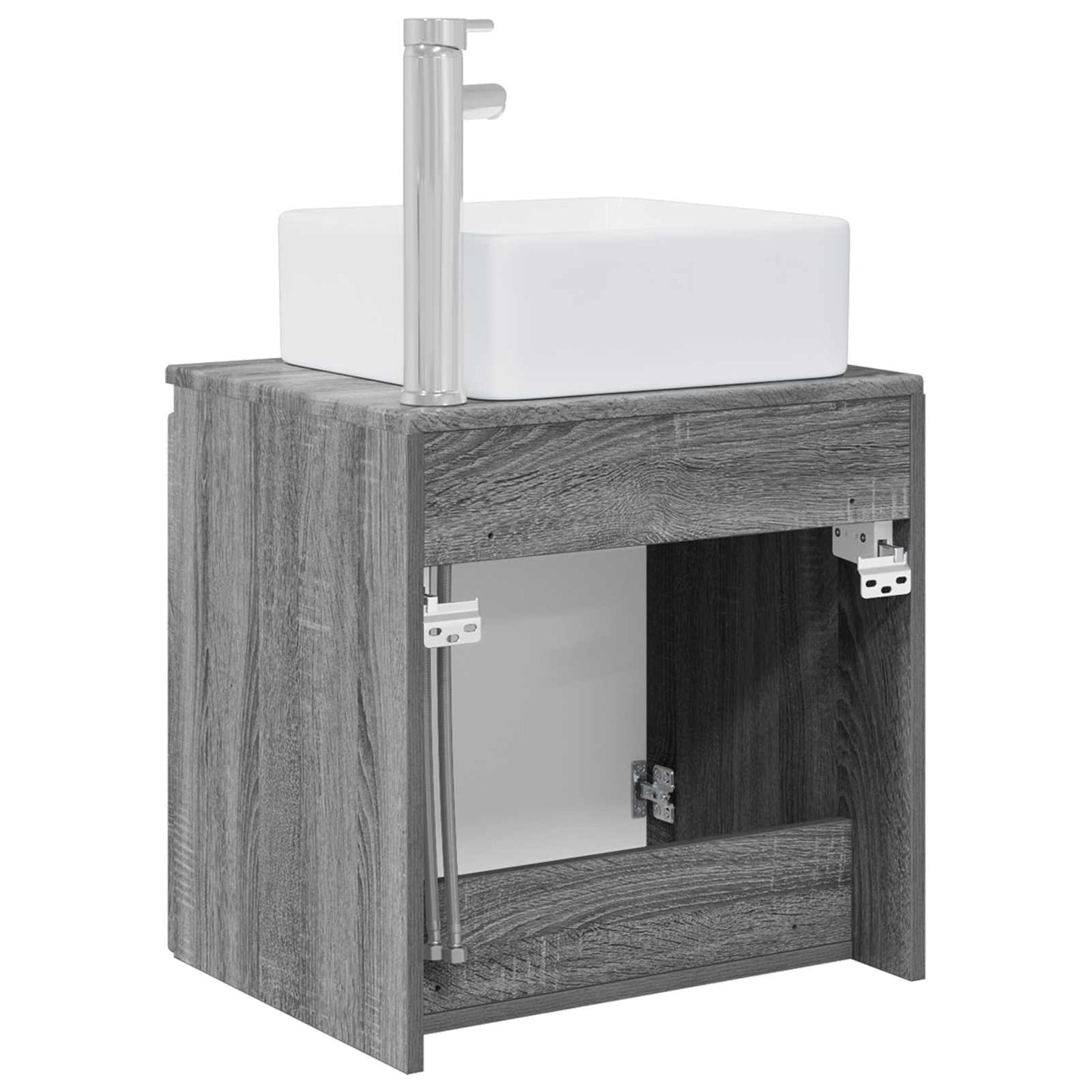 vidaXL Επιτοίχια Λεκάνη Έπιπλο Γκρι Sonoma 53 x 35 x 63 εκ